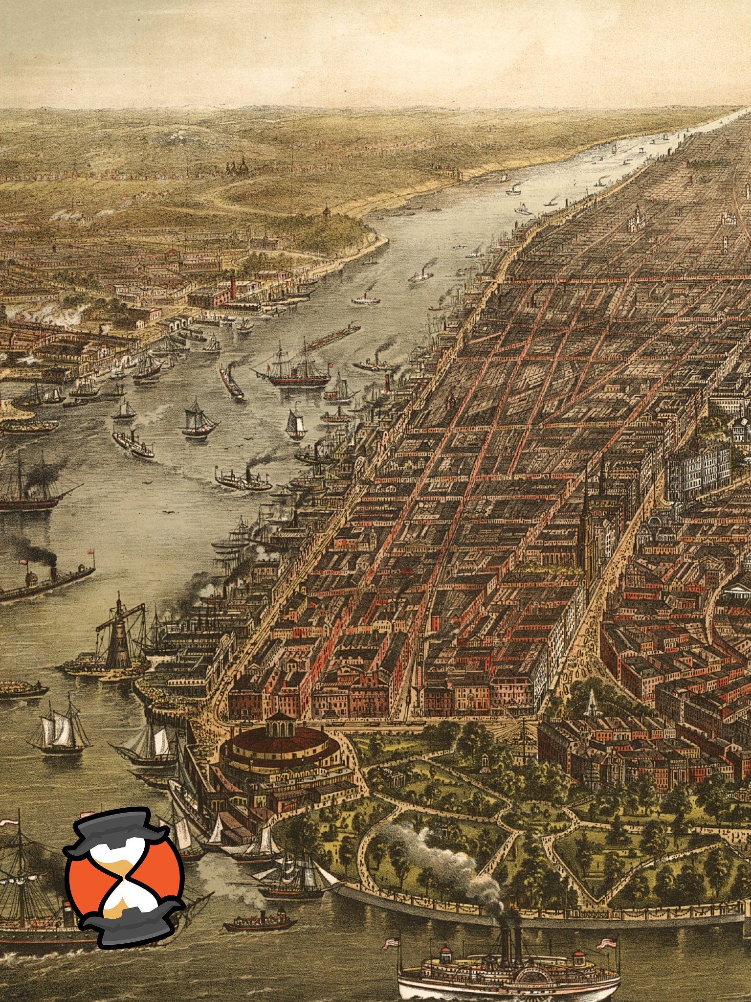 New York City 1873 (Framed Poster Print) product image (2)
