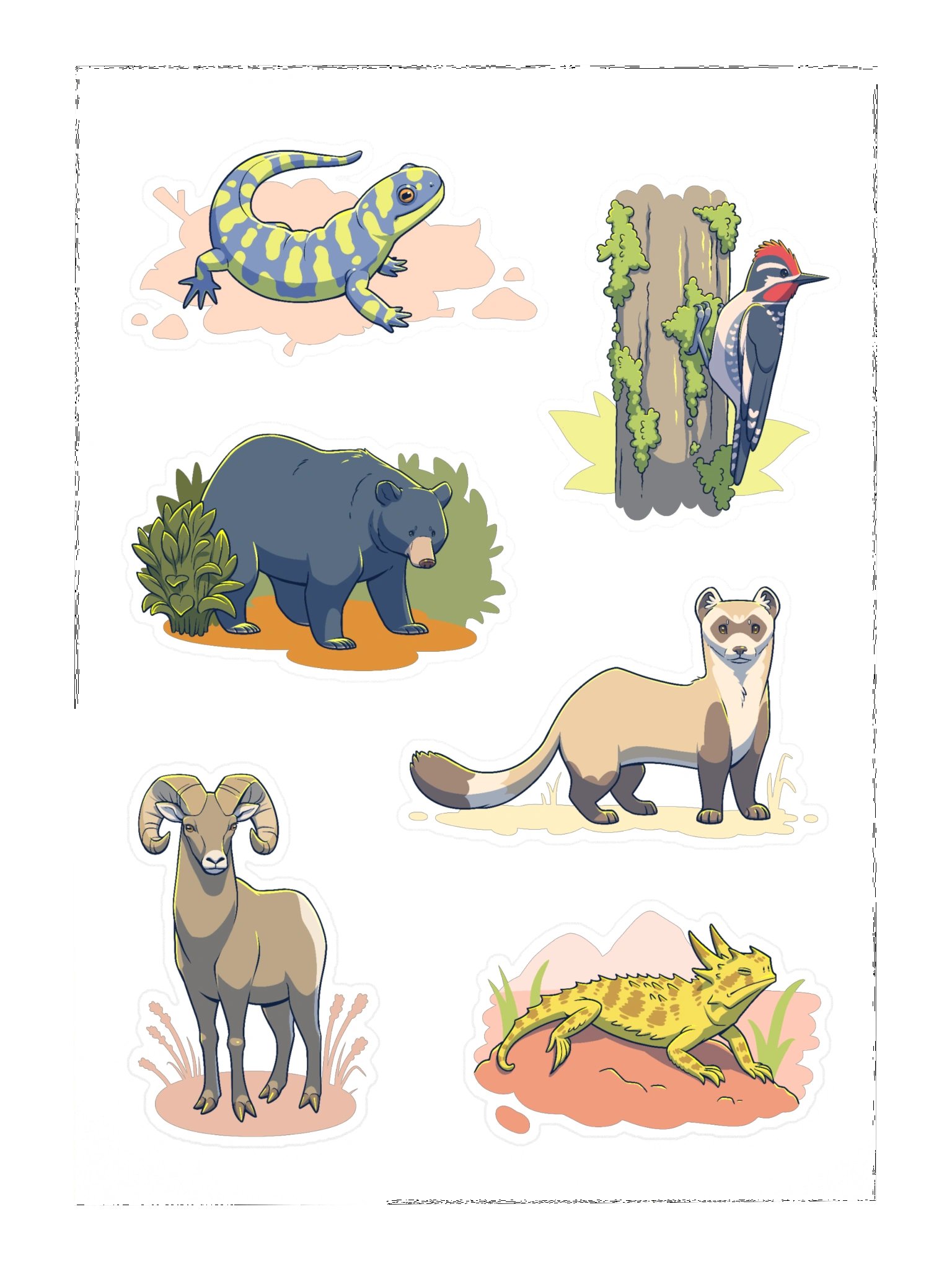 Animals of the Navajo Nation Sticker Sheet #2 product image (1)