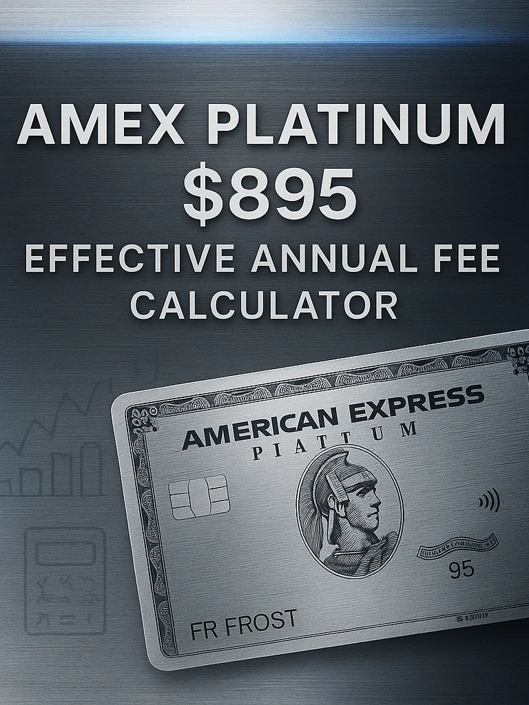 FREE: Amex Platinum $895 Effective Annual Fee Calculator product image (1)
