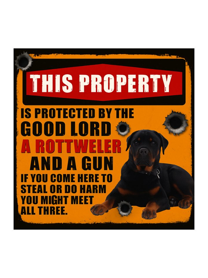 Rottweiler Protected Property - Sticker product image (3)