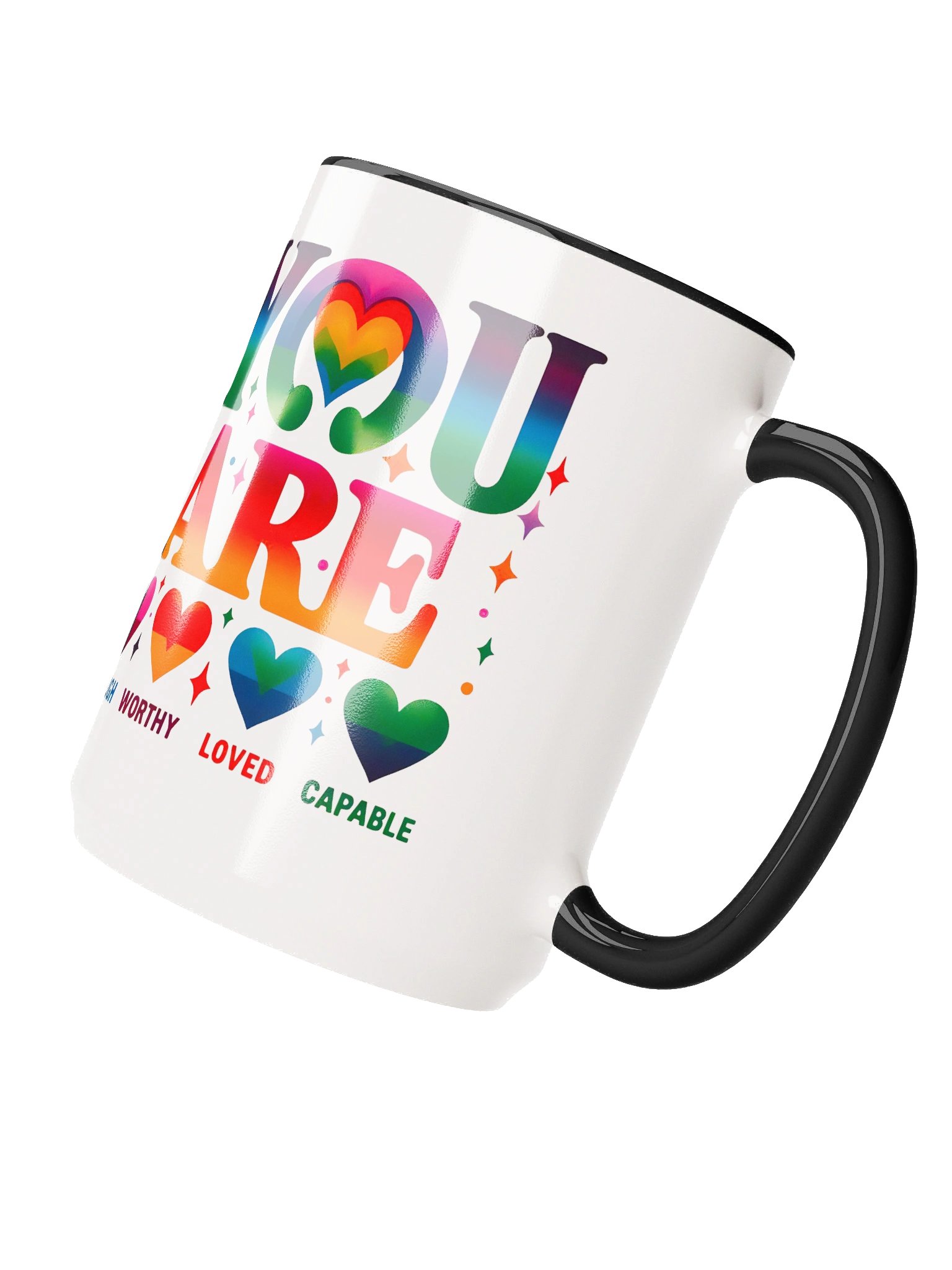 Rainbow Hearts Ceramic Mug product image (14)