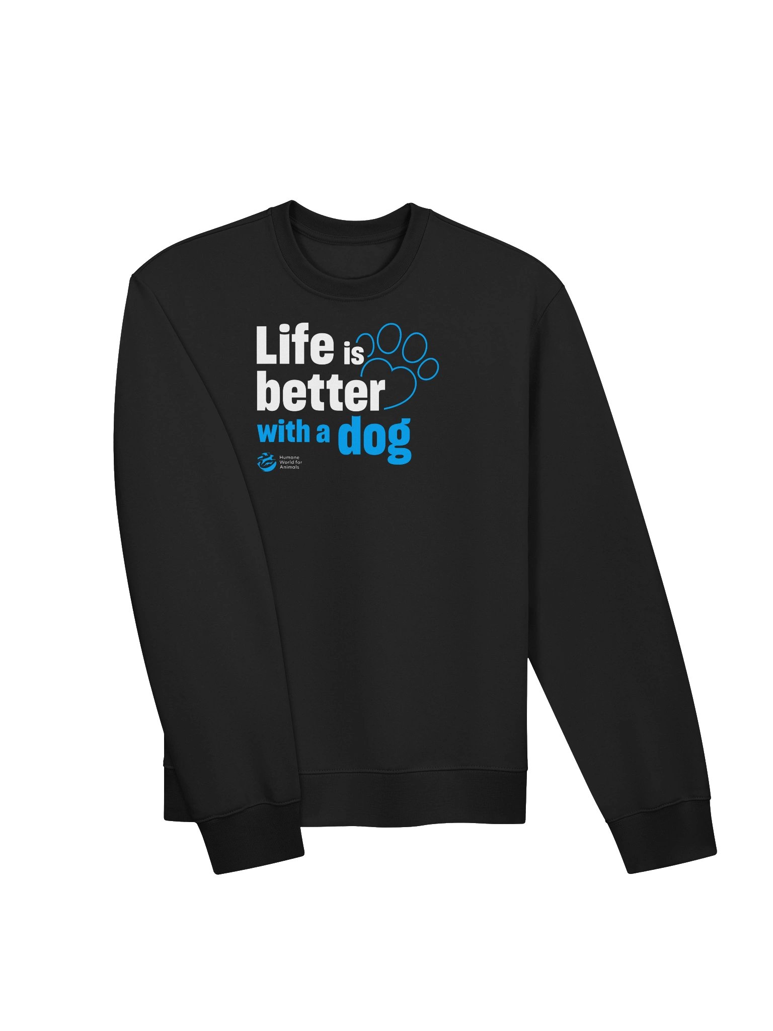 Life is better with a dog - typographic - Sweatshirt product image (3)