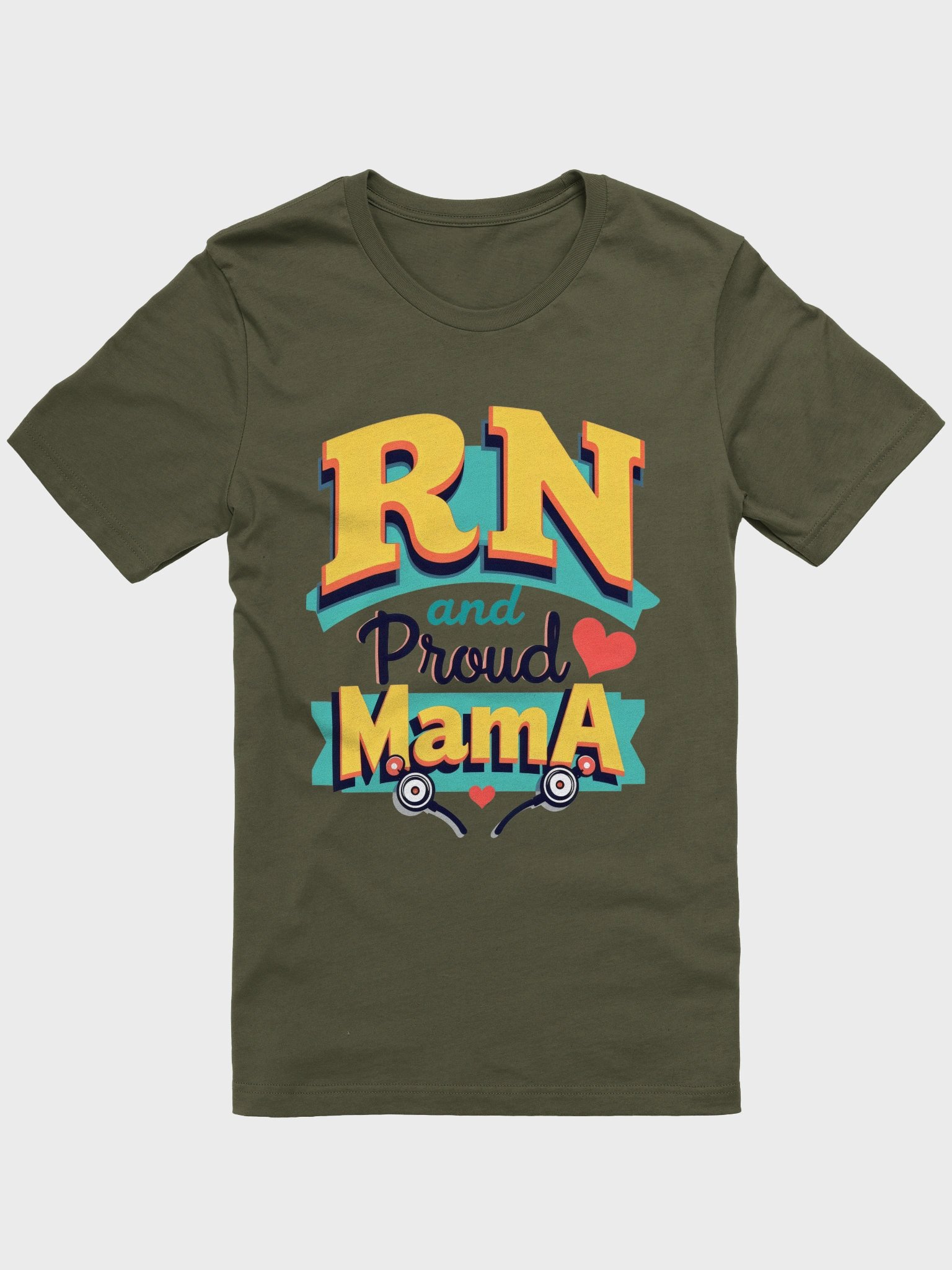 Proud RN Mama Stethoscope T-Shirt product image (61)