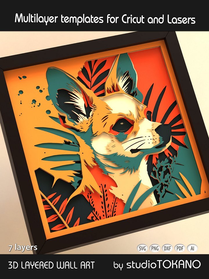 Chihuahua Layered Cut File product image (2)
