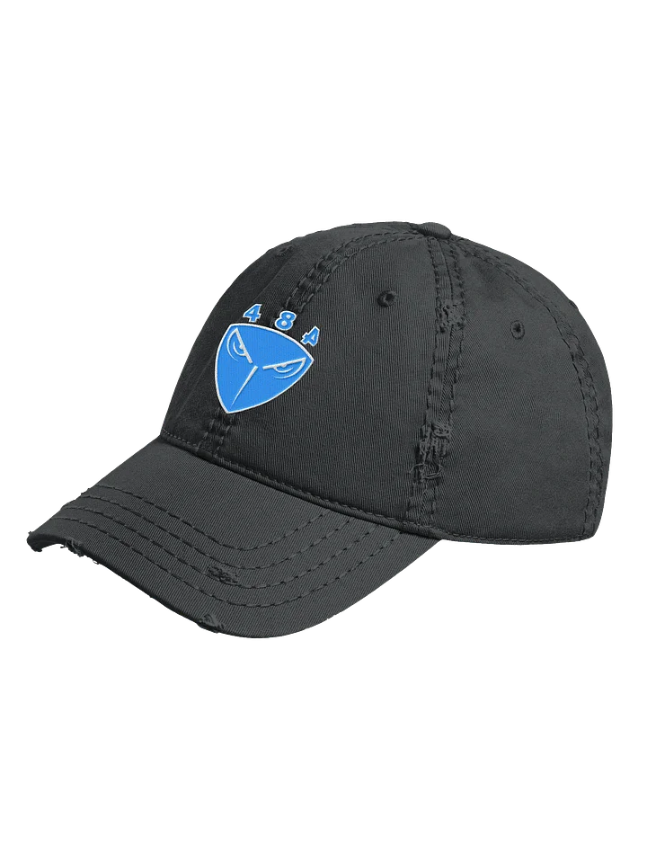 484 Face Logo Distressed Dad Hat-Embroidered product image (2)