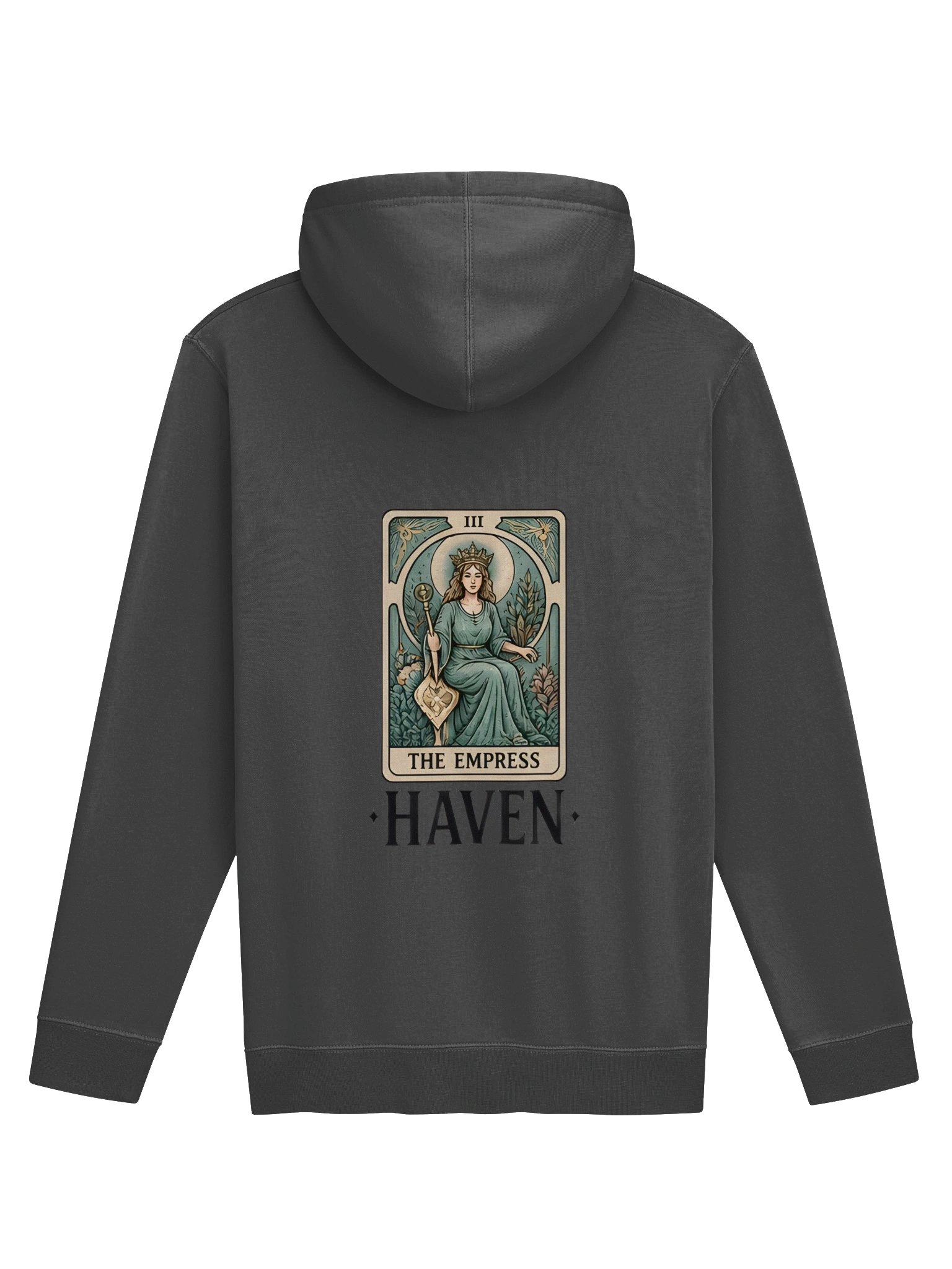 The Empress Tarot Hoodie | Mystical Botanical Graphic Hoodie product image (2)