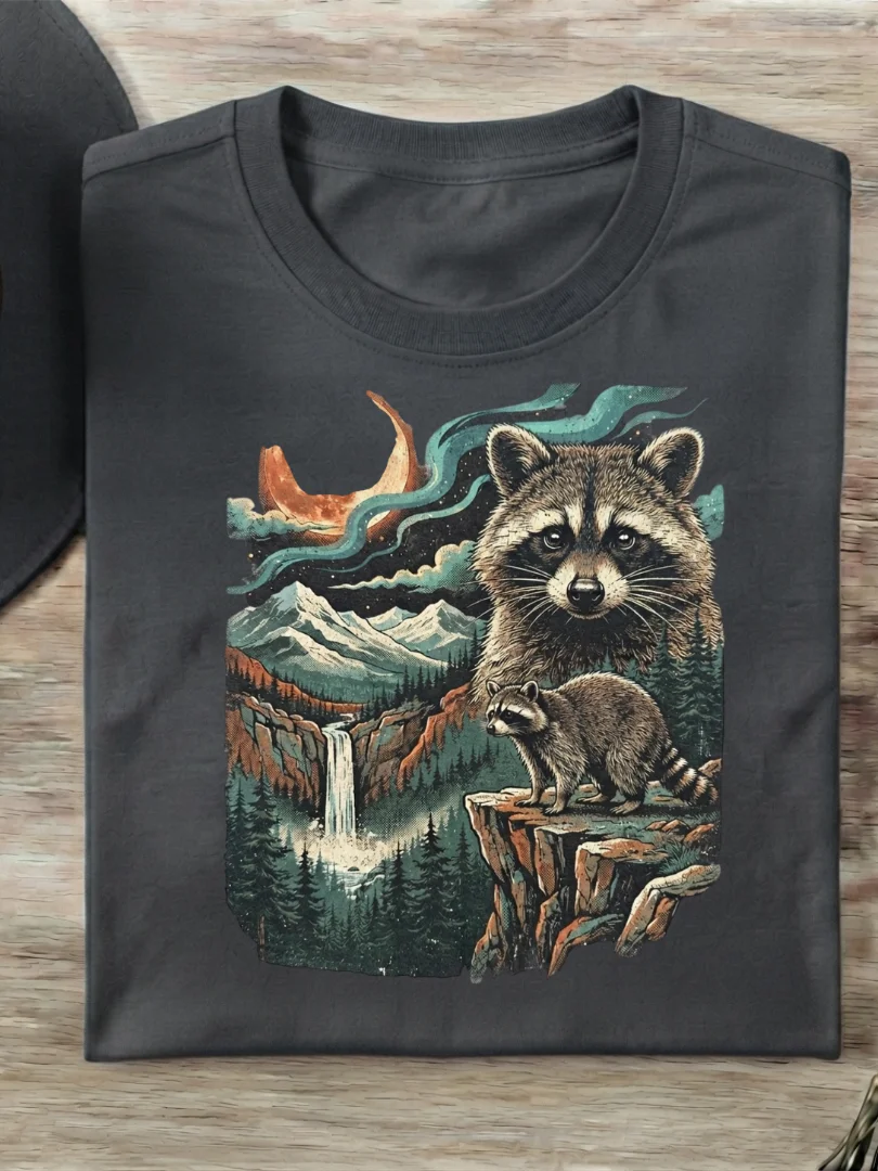 Cosmic Raccoon Vintage T-Shirt product image (1)