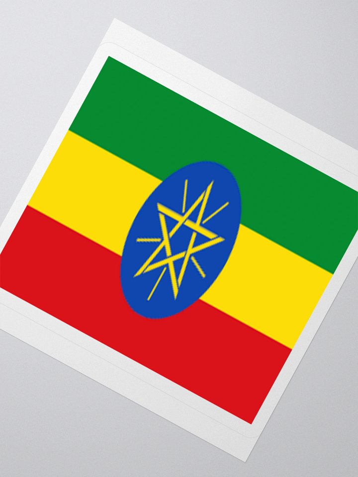 Ethiopia Flag Sticker | Pentagram Design | Durable Vinyl | 3 Sizes product image (4)
