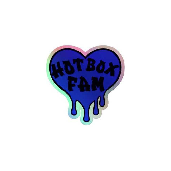 HOT BOX FAM SOLID ROYAL BLUE LOGO STICKER product image (1)