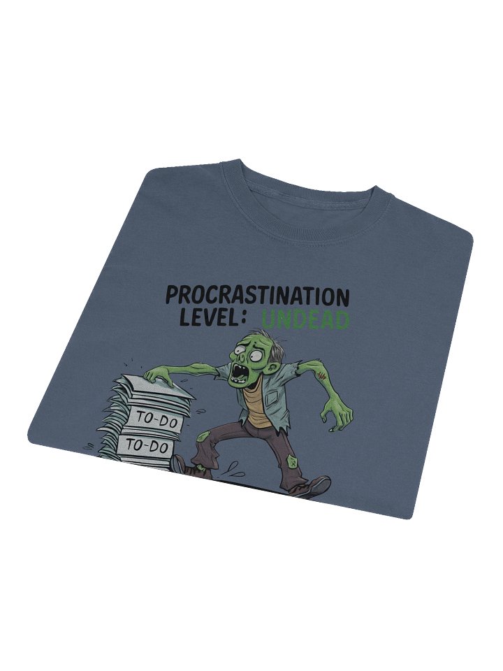 "Procrastination Level: Undead" Halloween - Zombie Long Sleeve Shirt – Funny To-Do List Graphic Long Sleeve Tee for Chronic Procrastinators product image (1)