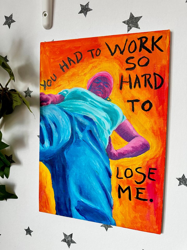’to lose me' original painting from 'poetry f*cks' product image (1)