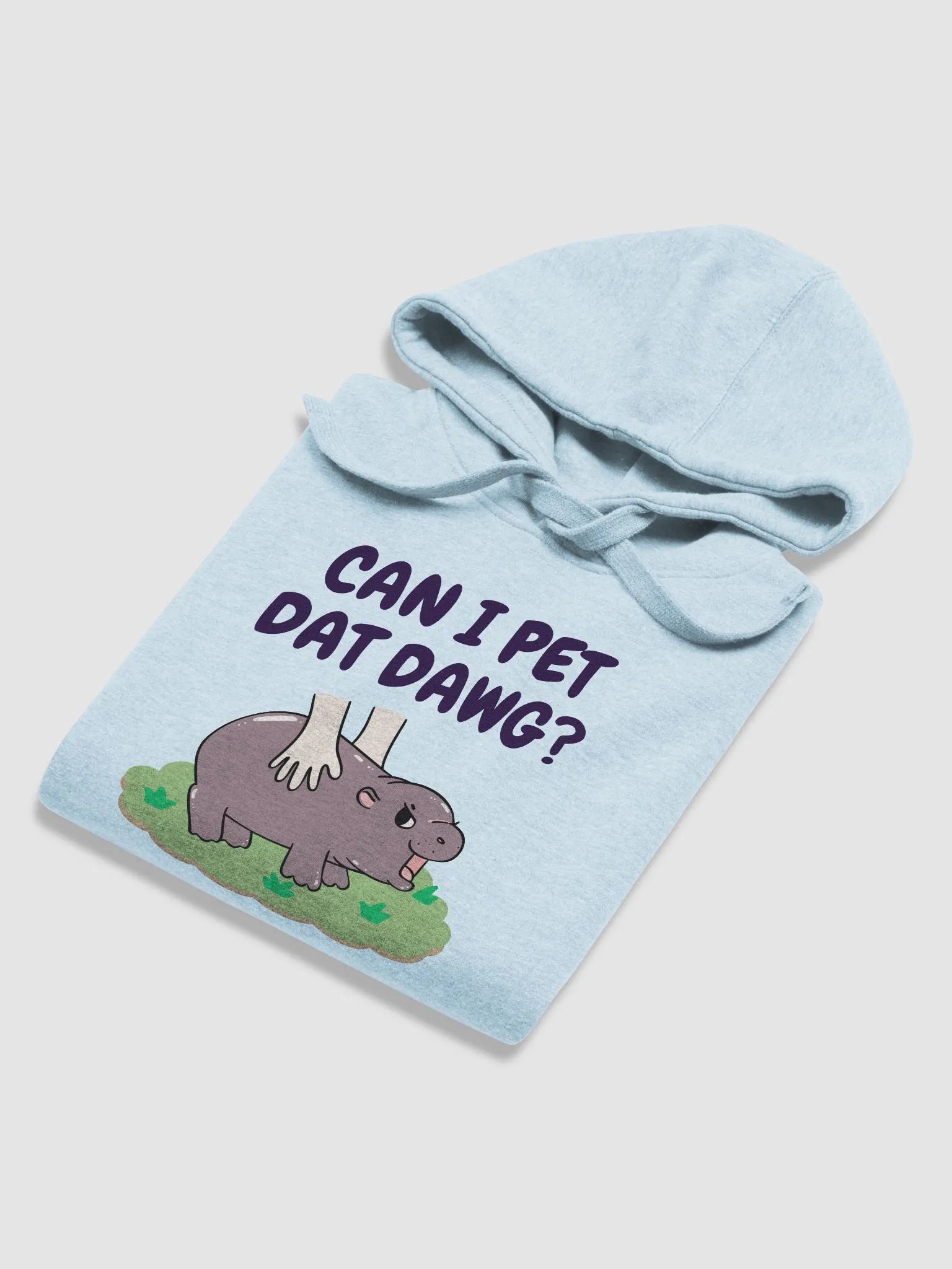MOODENG'S CAN I PET DAT DAWG? PREMIUM HOODIE! product image (6)