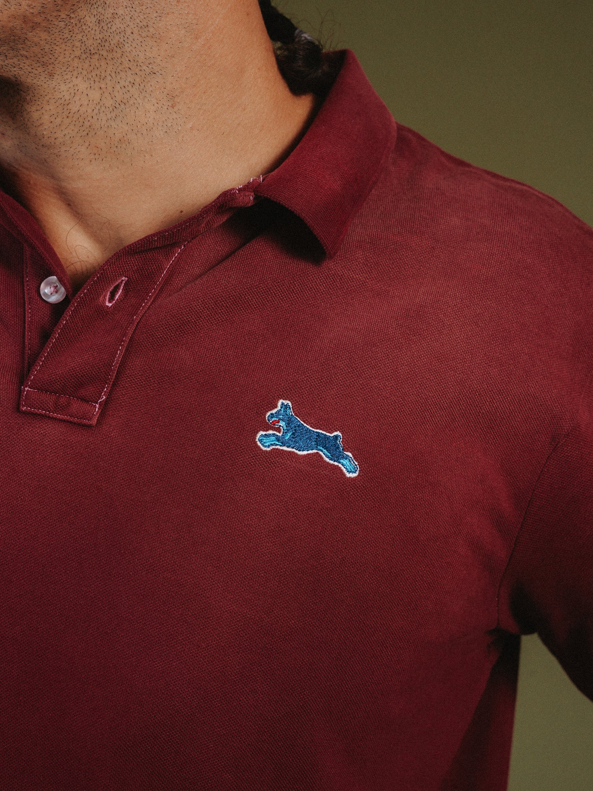 Doberman Weathered Polo - Maroon product image (2)