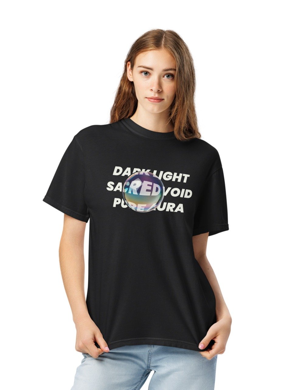 Dark Light Sacred Void Pure Aura Comfort Colors 1717 Unisex Heavyweight T-shirt product image (1)