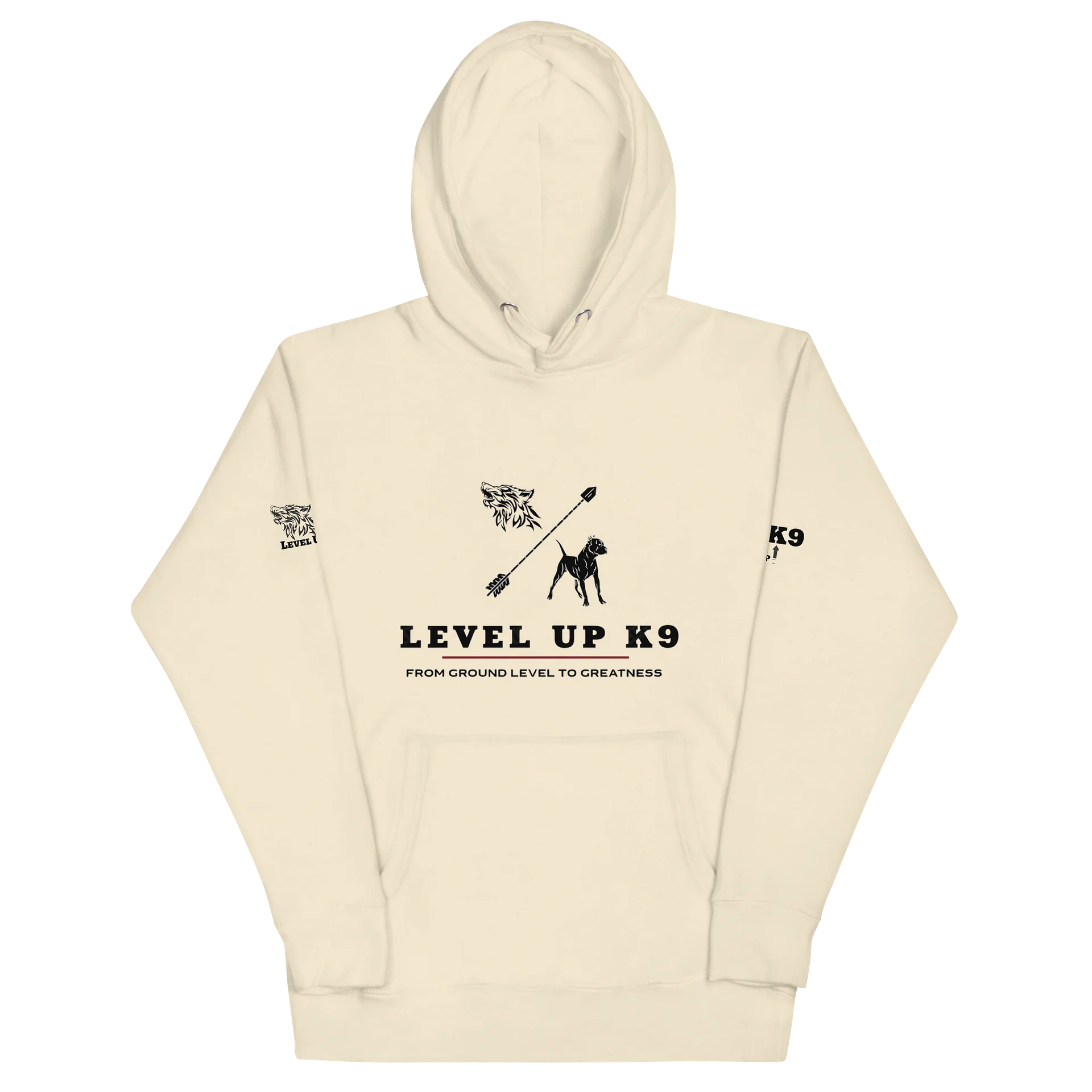 Level-UP K9 Standard Hoodie ( Bone ) product image (2)