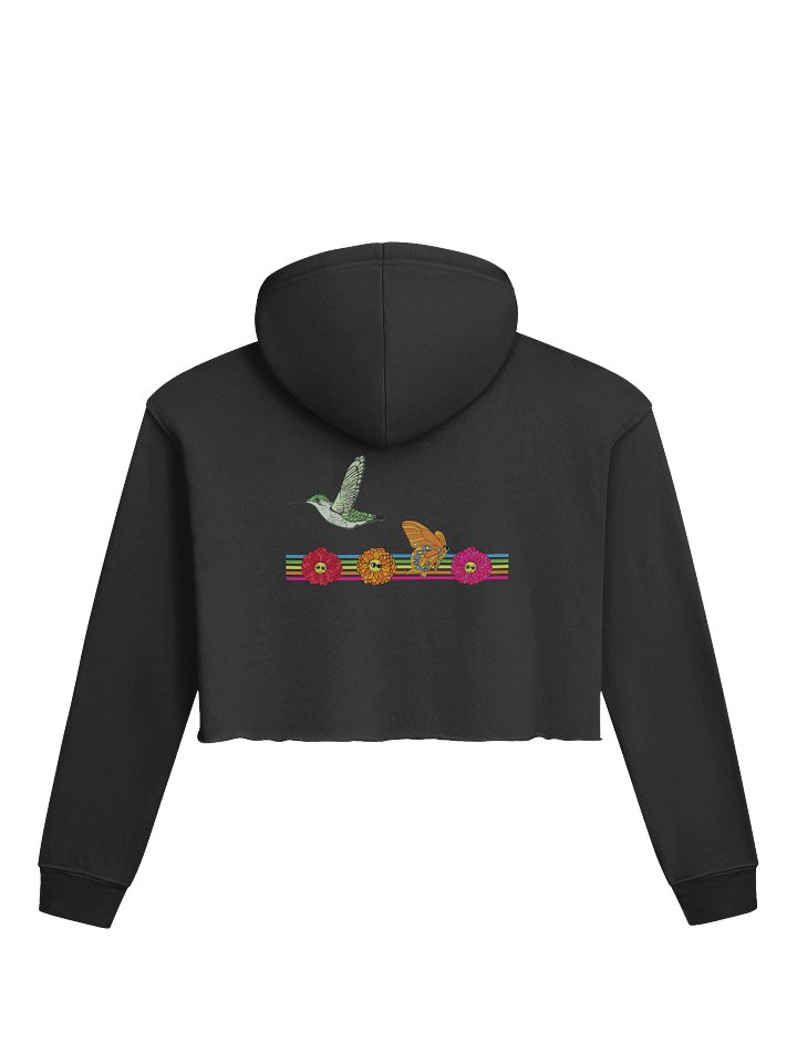 Hummingbird Flowers Crop Hoodie product image (2)