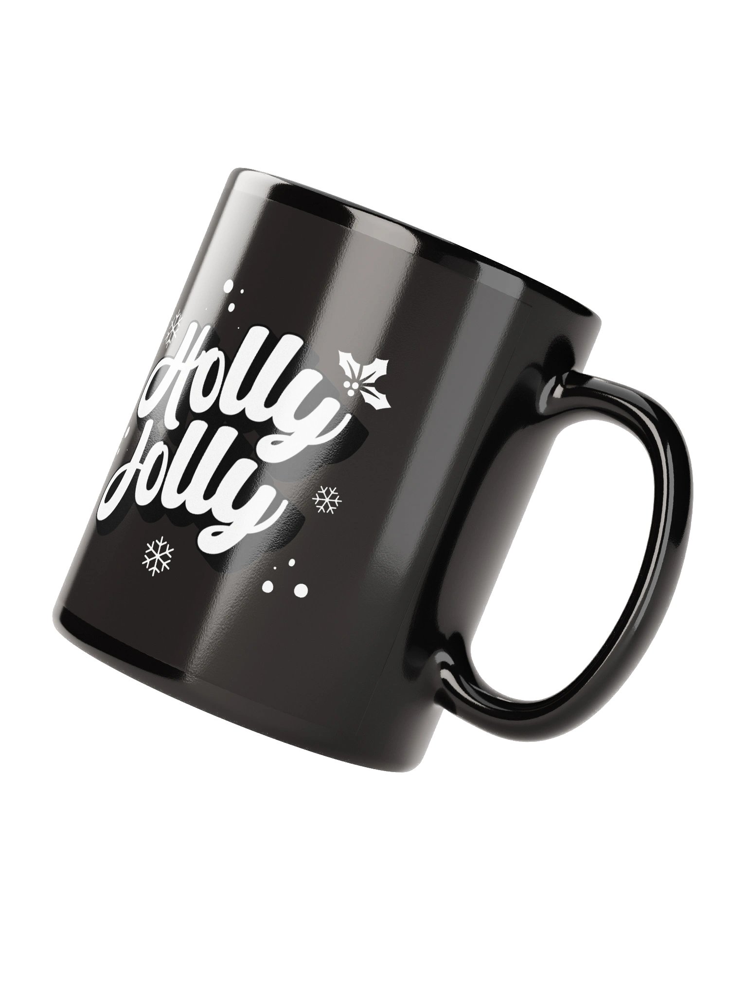 HOLLY JOLLY Coffee Mug Christmas Typography Minimalist product image (3)