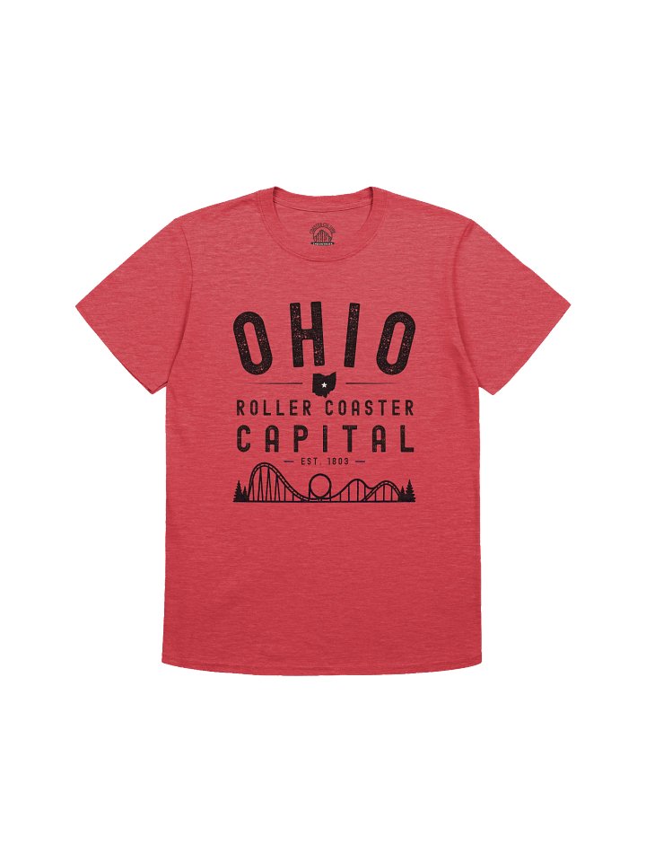 Ohio Roller Coaster Capital Vintage T‑Shirt – Est. 1803 Coaster Culture Tee product image (2)