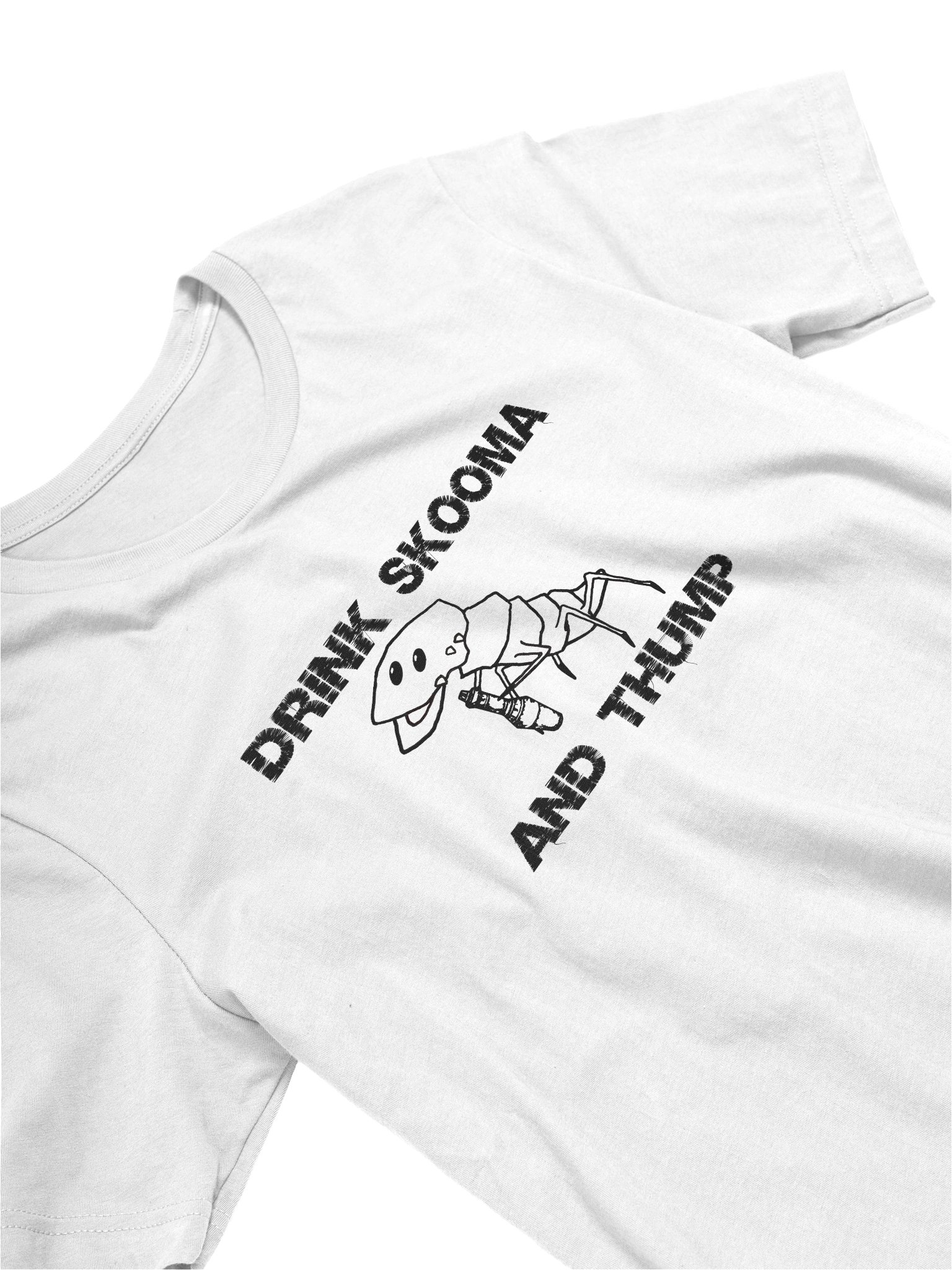 Drink Skooma and Thump T-Shirt (Black on White) product image (3)