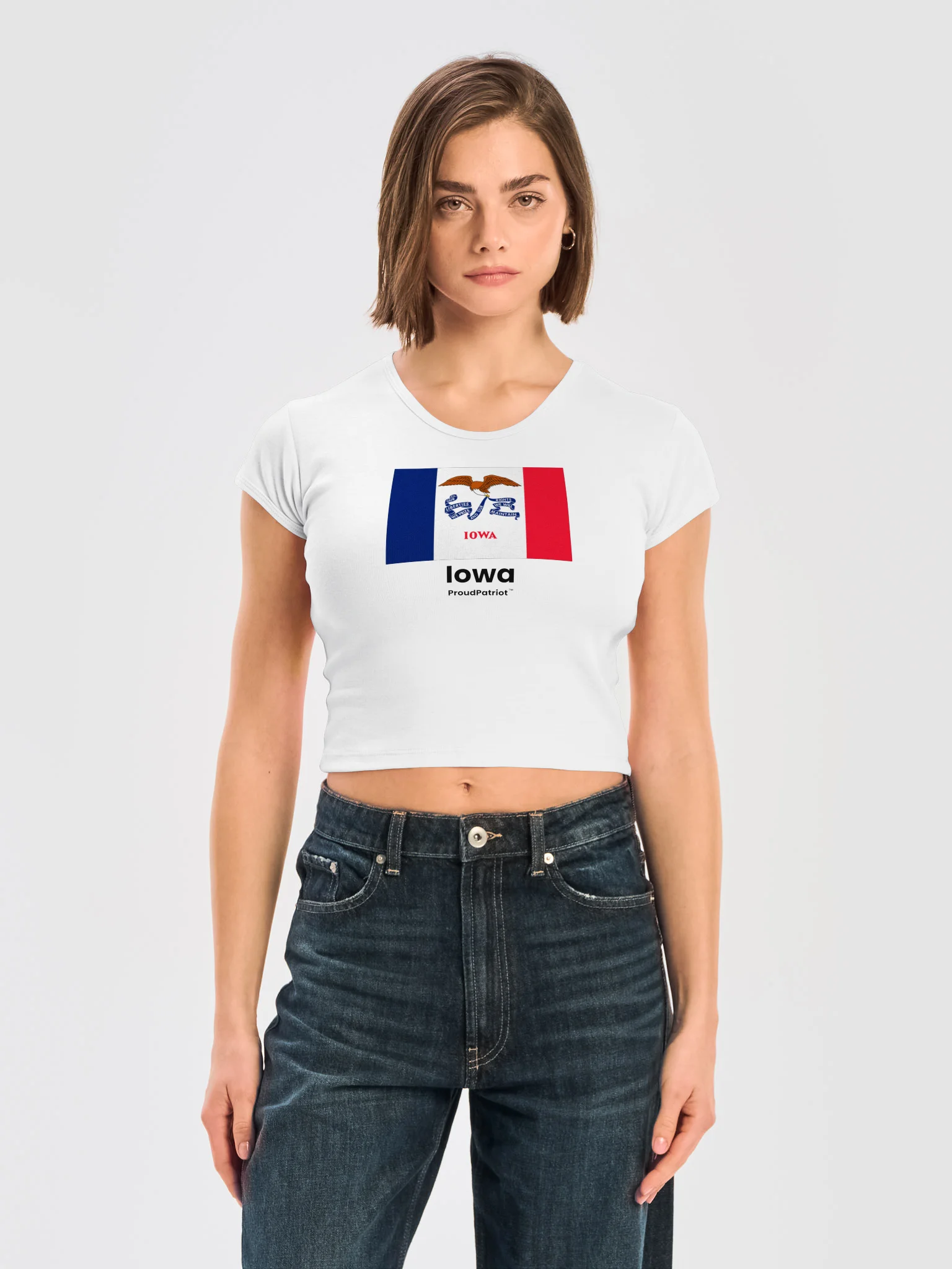 Iowa Women's Ribbed Baby Tee Crop Top product image (1)