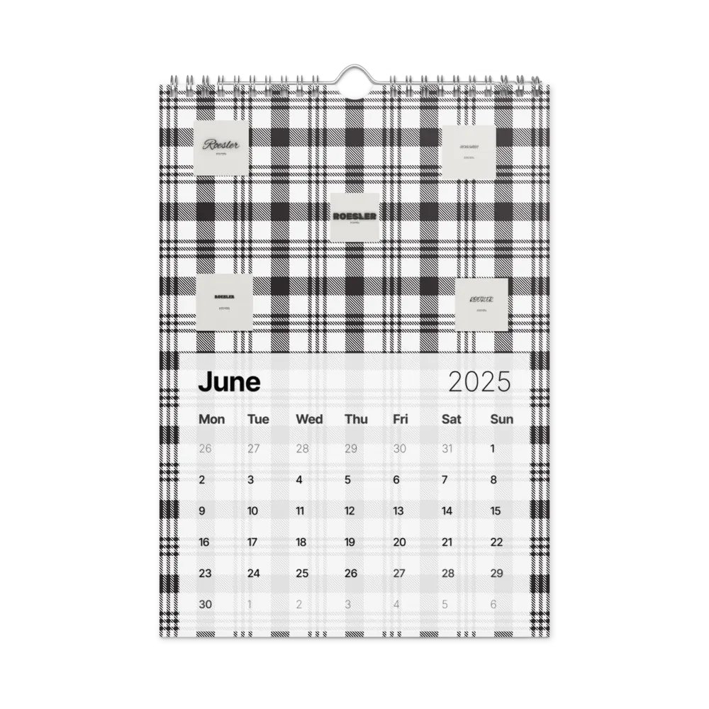 Marble Monogram Wall Calendar 2025 product image (8)
