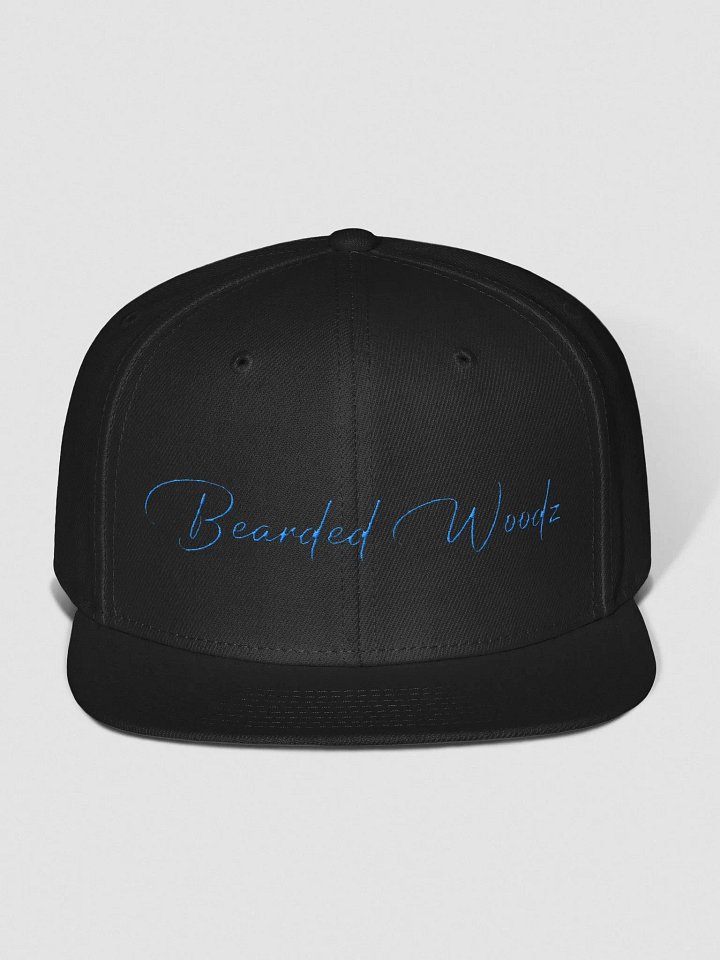 Bearded Woodz Signature Snapback Cap (Aqua/Teal Embroidery) product image (1)