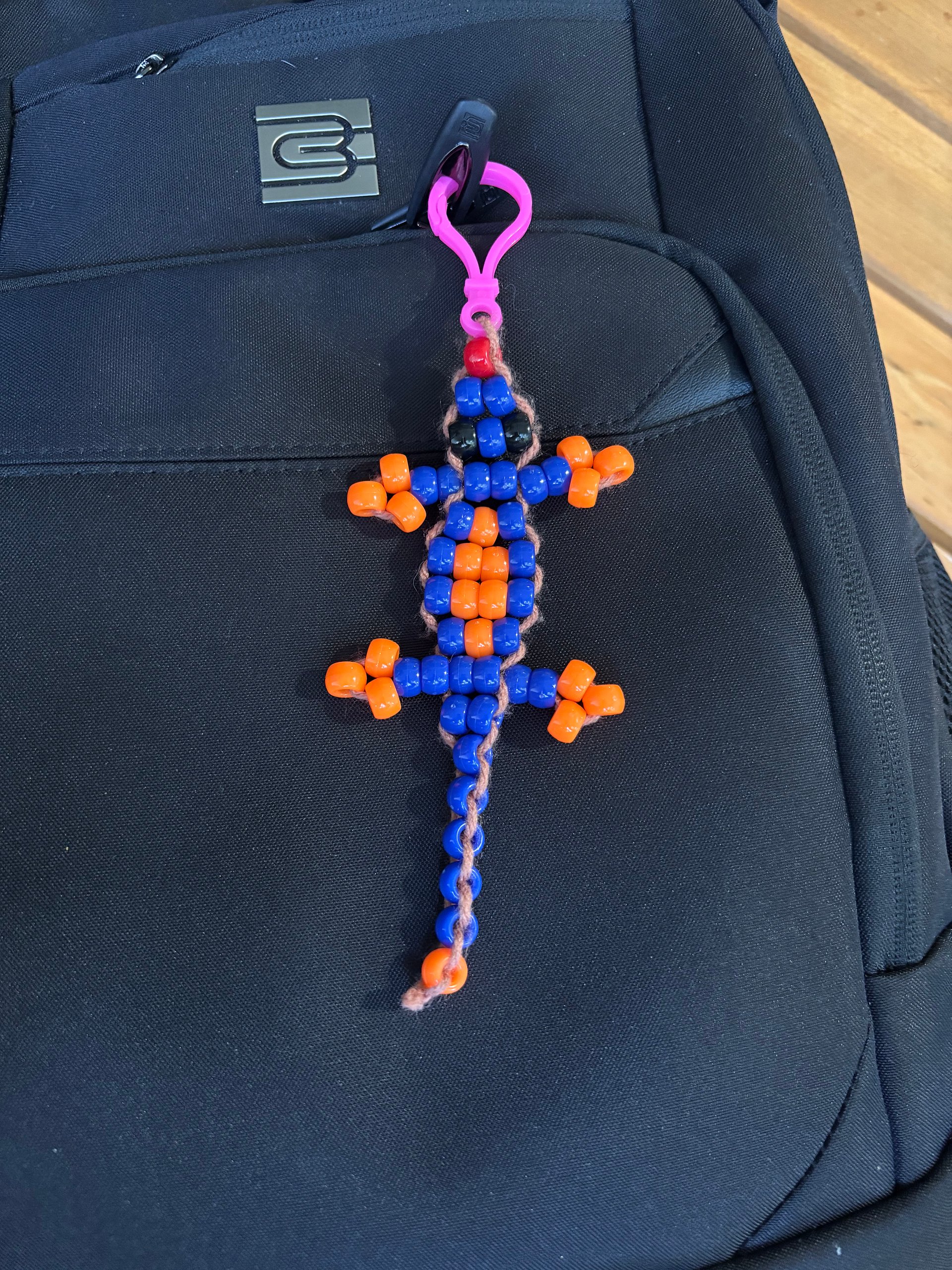 Handmade Beaded Lizard Charm | Kandi Keychain product image (5)