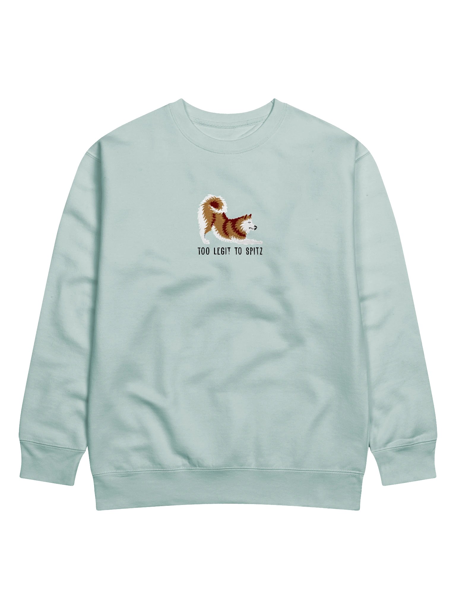 Too Legit to Spitz Sweatshirt (Embroidered) of a Finnish Spitz(Gold) product image (43)