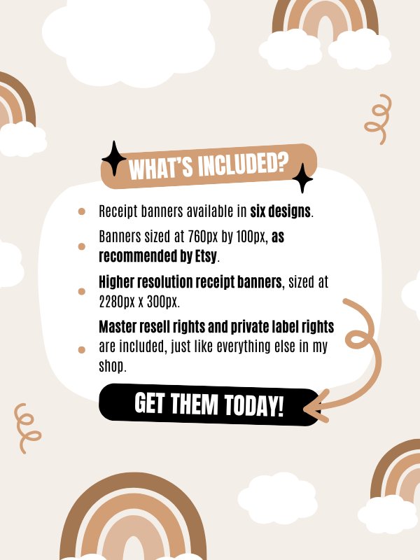 MRR/PLR Etsy Order Receipt Banner Template product image (3)