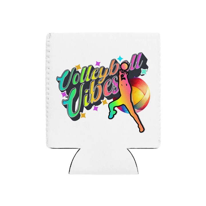 Volleyball Vibes Male Vibrant Can Cooler product image (1)