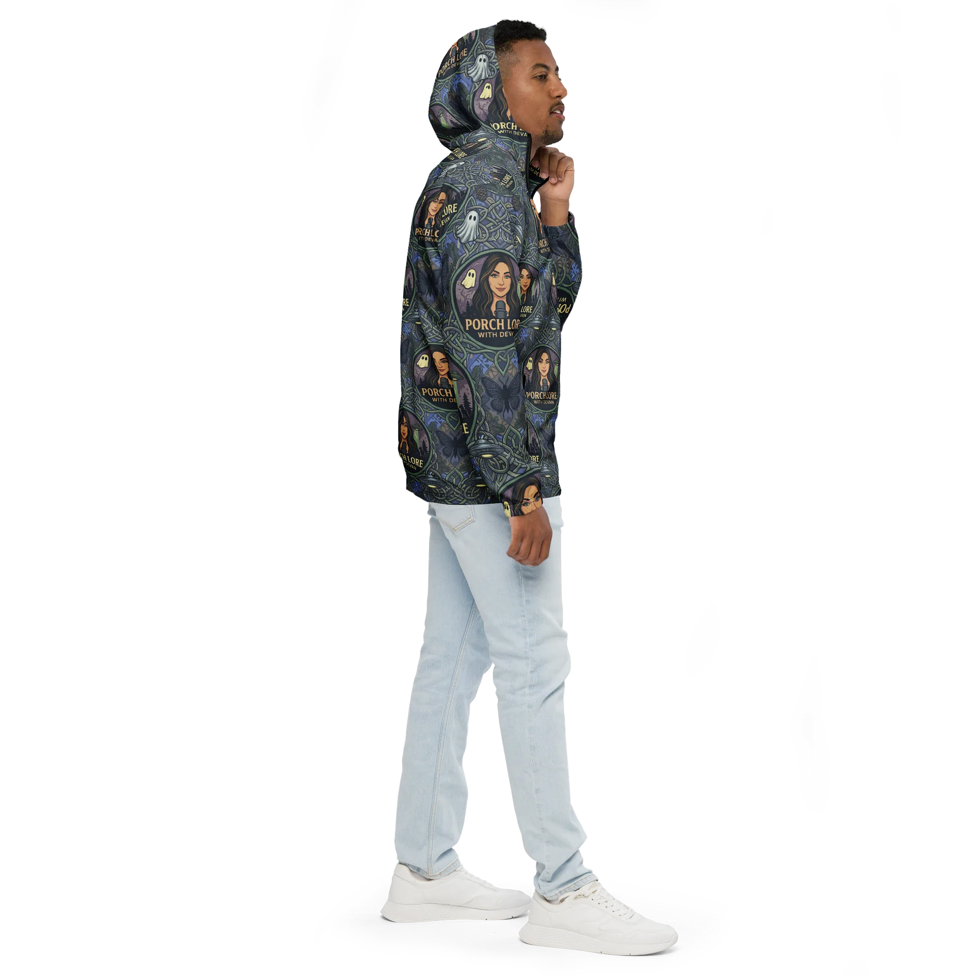 PORCH LORE DEVAN PERIWINKLE MOTH WINDBREAKER JACKET product image (5)