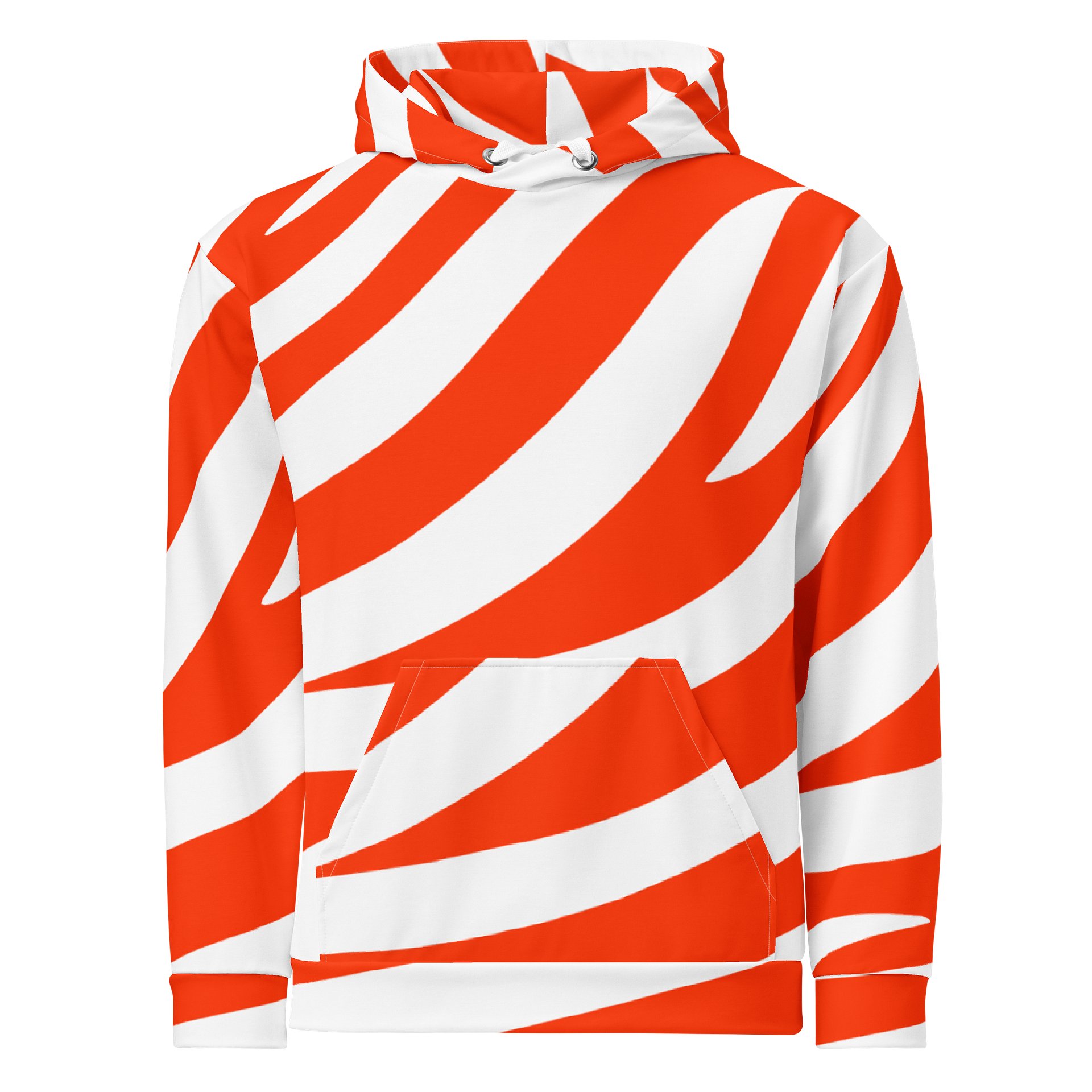 Tiger Print Graphic Hoodie – Orange White product image (1)