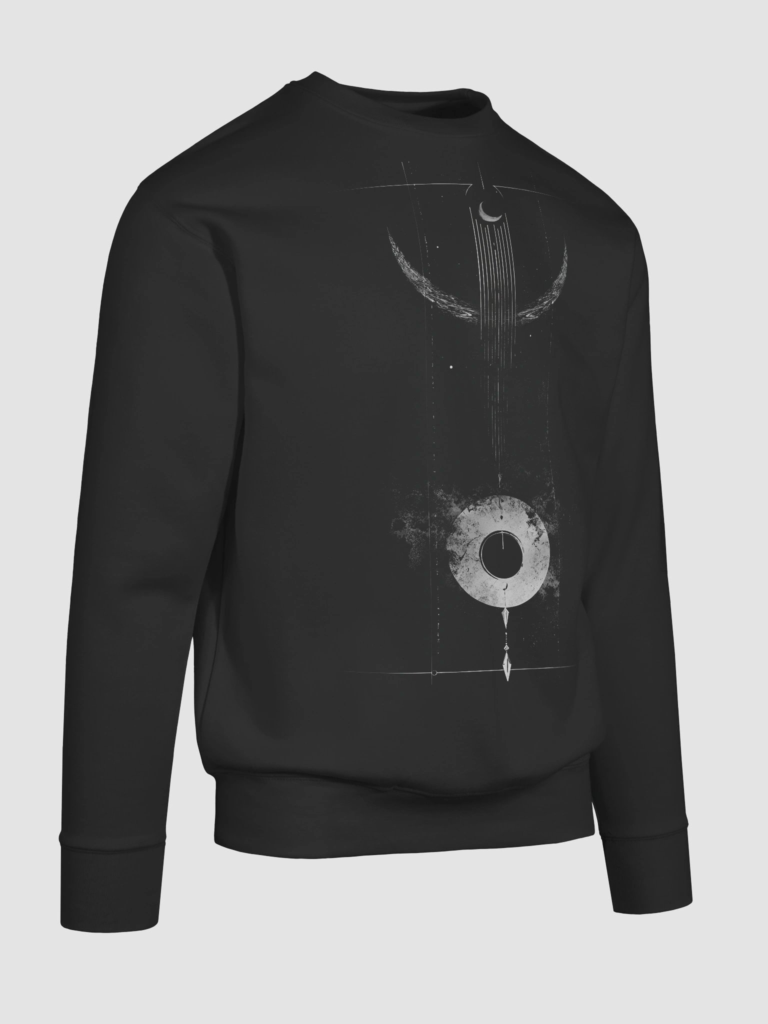 Occult Eclipse Sigil Black Crewneck Sweatshirt product image (10)