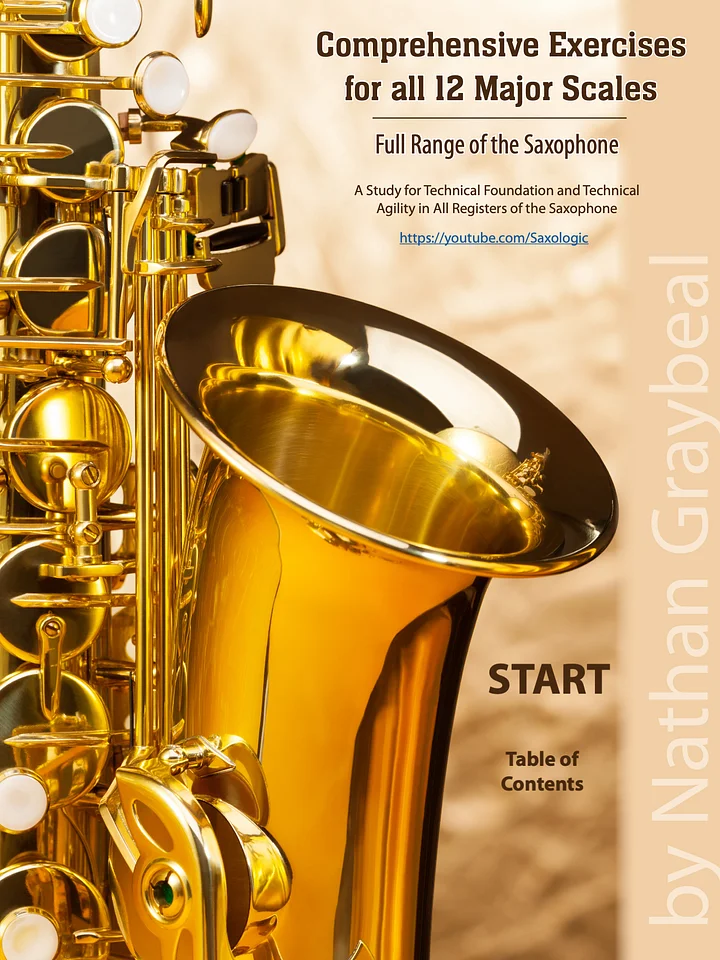 Comprehensive Exercises for All 12 Major Scales - Saxophone, Full Range product image (1)