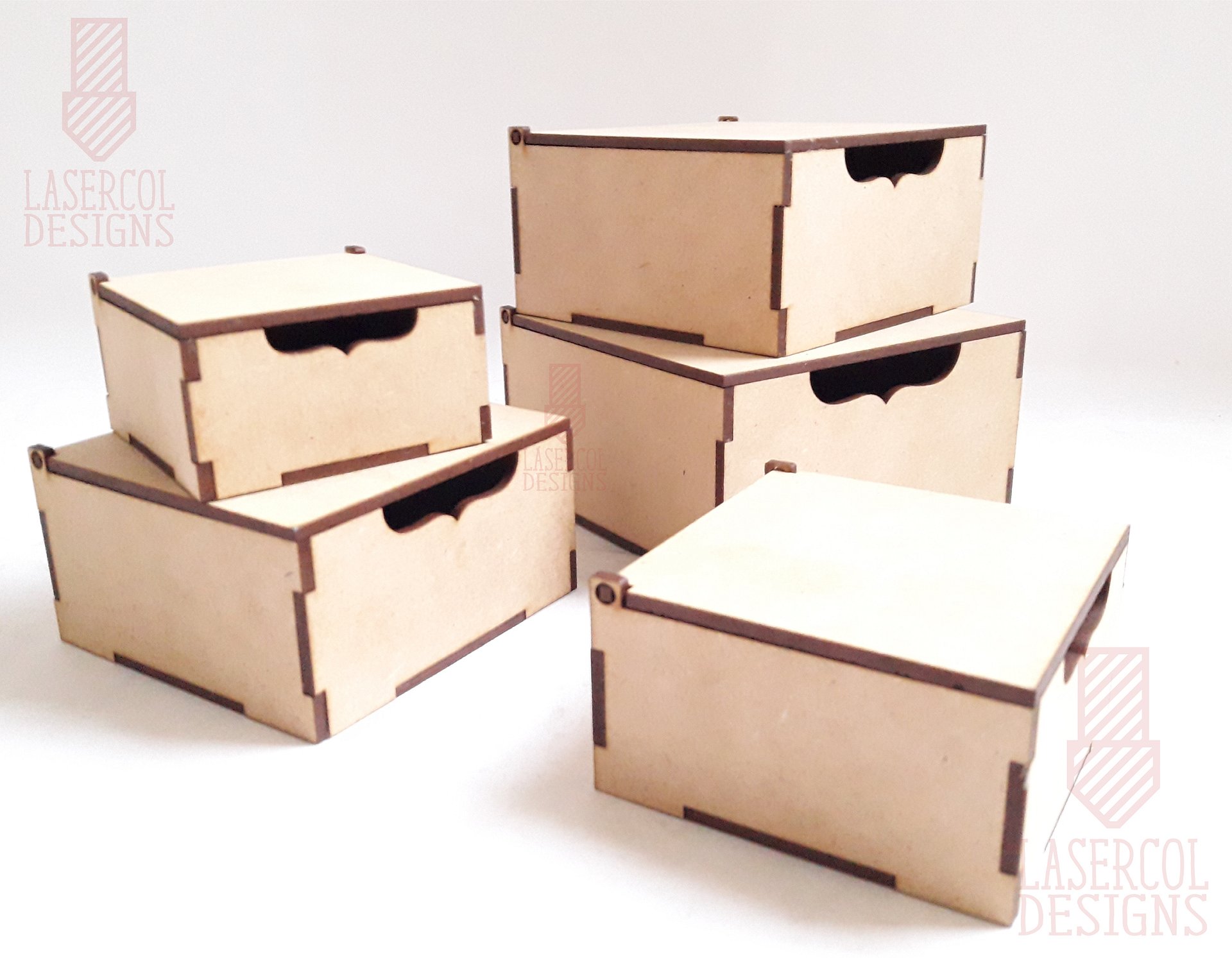 Boxes Bundle (Set 1, 2) - Laser Cut Files product image (8)