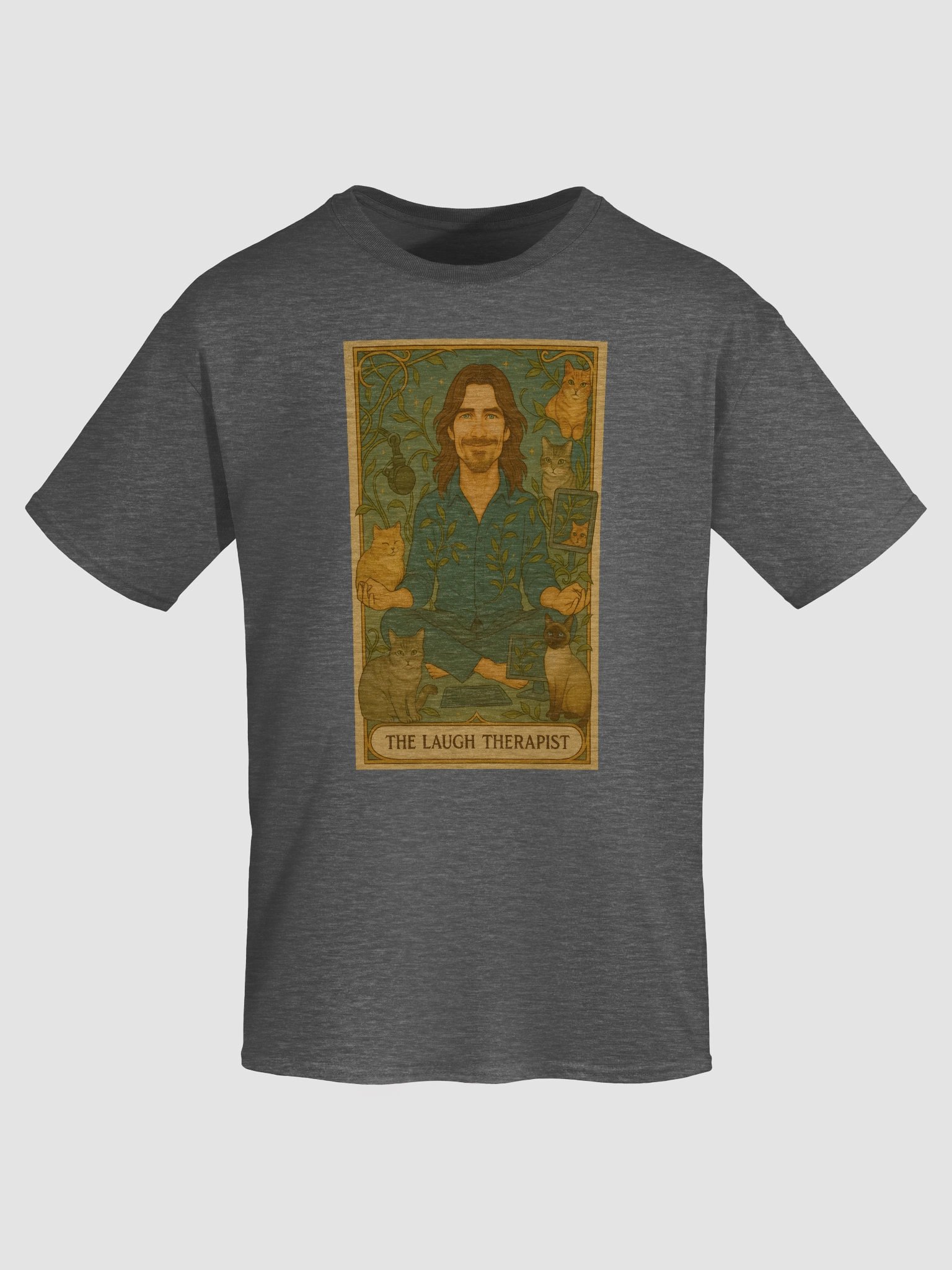 Tarot Card - The Laugh Therapist - Lunch Therapy on the back - Unisex Ultra Cotton Tee product image (7)