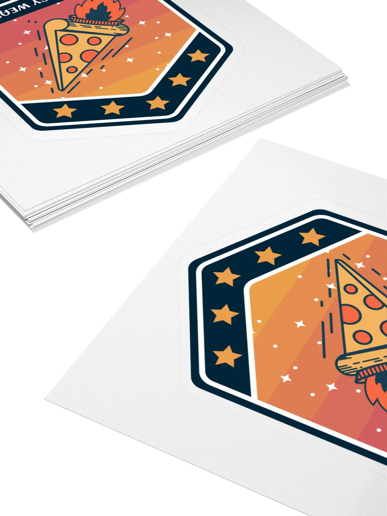 Pizza Trip Rocket Kiss Cut Stickers product image (4)