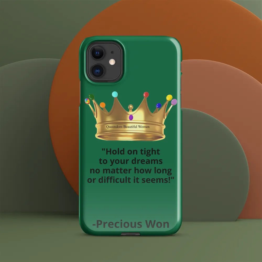Queendom Beautiful Women iPhone® Snap Case (Green/Emerald) product image (5)