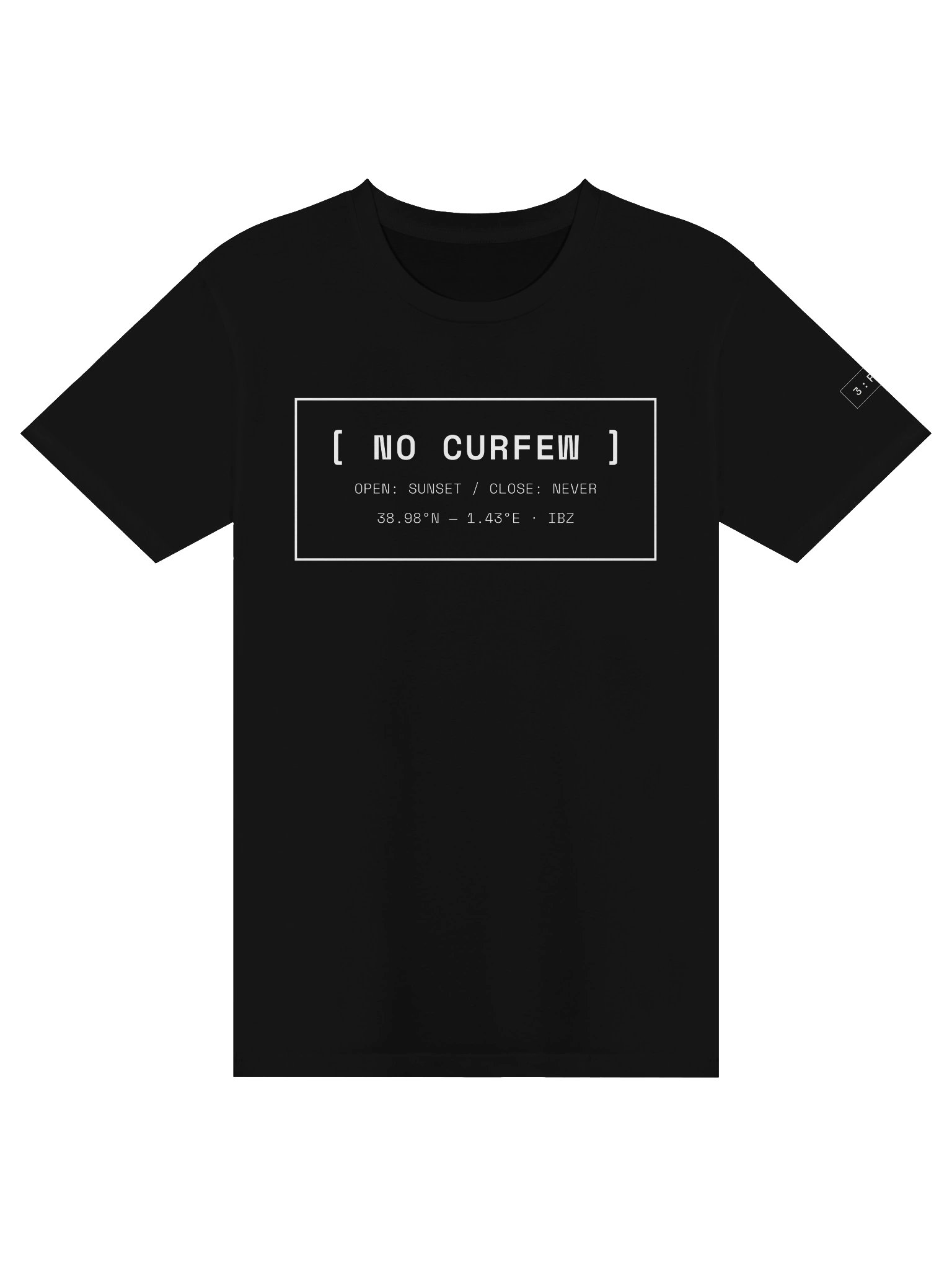 NO CURFEW Ibiza Minimalist rave Tee product image (1)