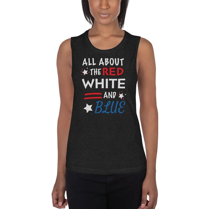 Patriotic Pride Vibes-Bell Canvas Women's Flowy Muscle Tank product image (2)