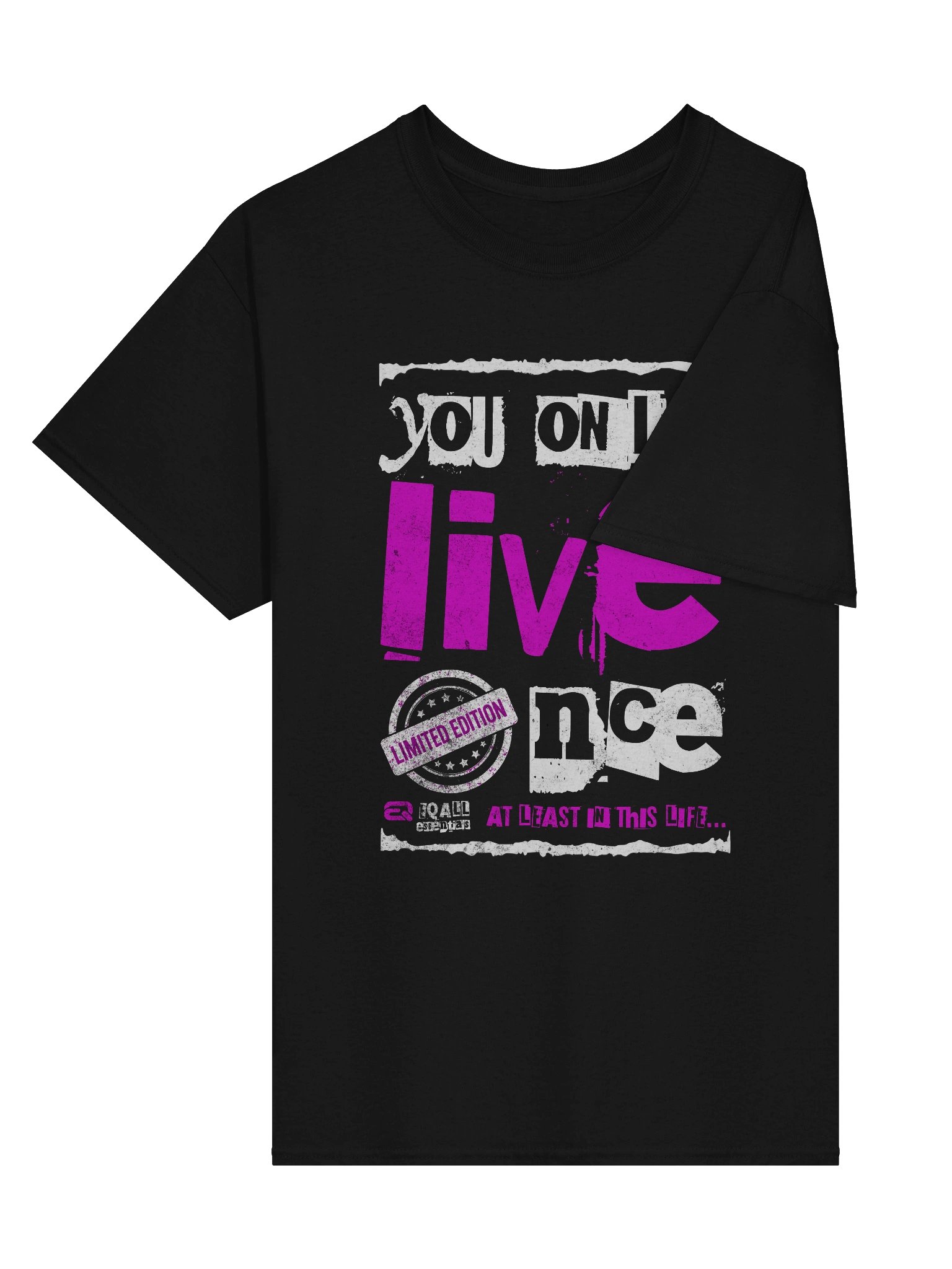 You Only Live Once! Cotton Unisex Gildan R3CVR.i by EQALL® Essentials_Cyclamen product image (5)