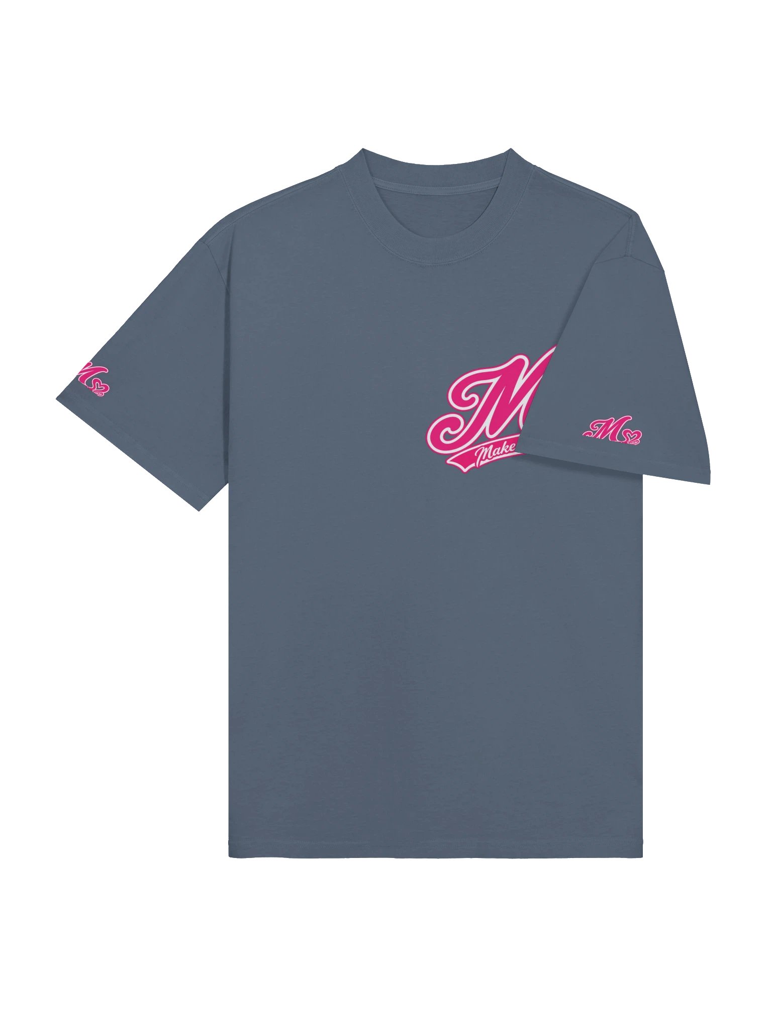 Make It Make Sense Pink Heart Logo Oversized T-Shirt product image (13)
