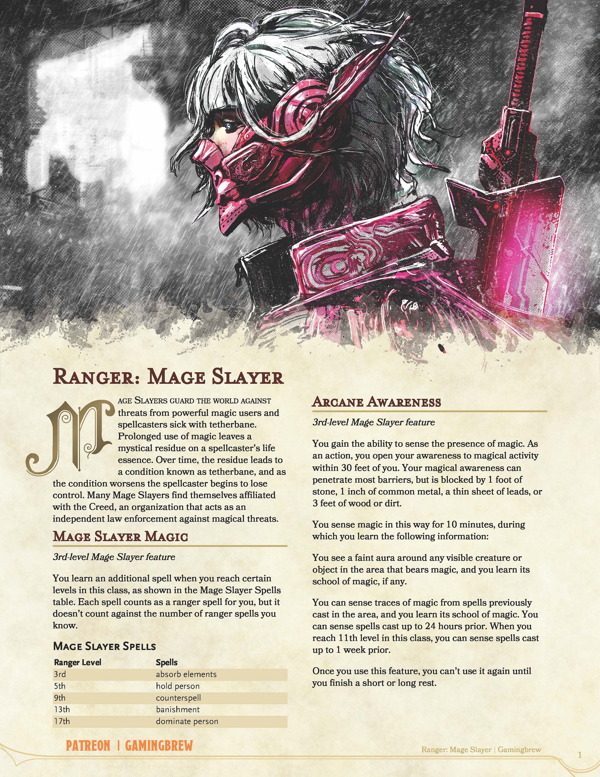 Mage Slayer | 5E Ranger Subclass product image (2)