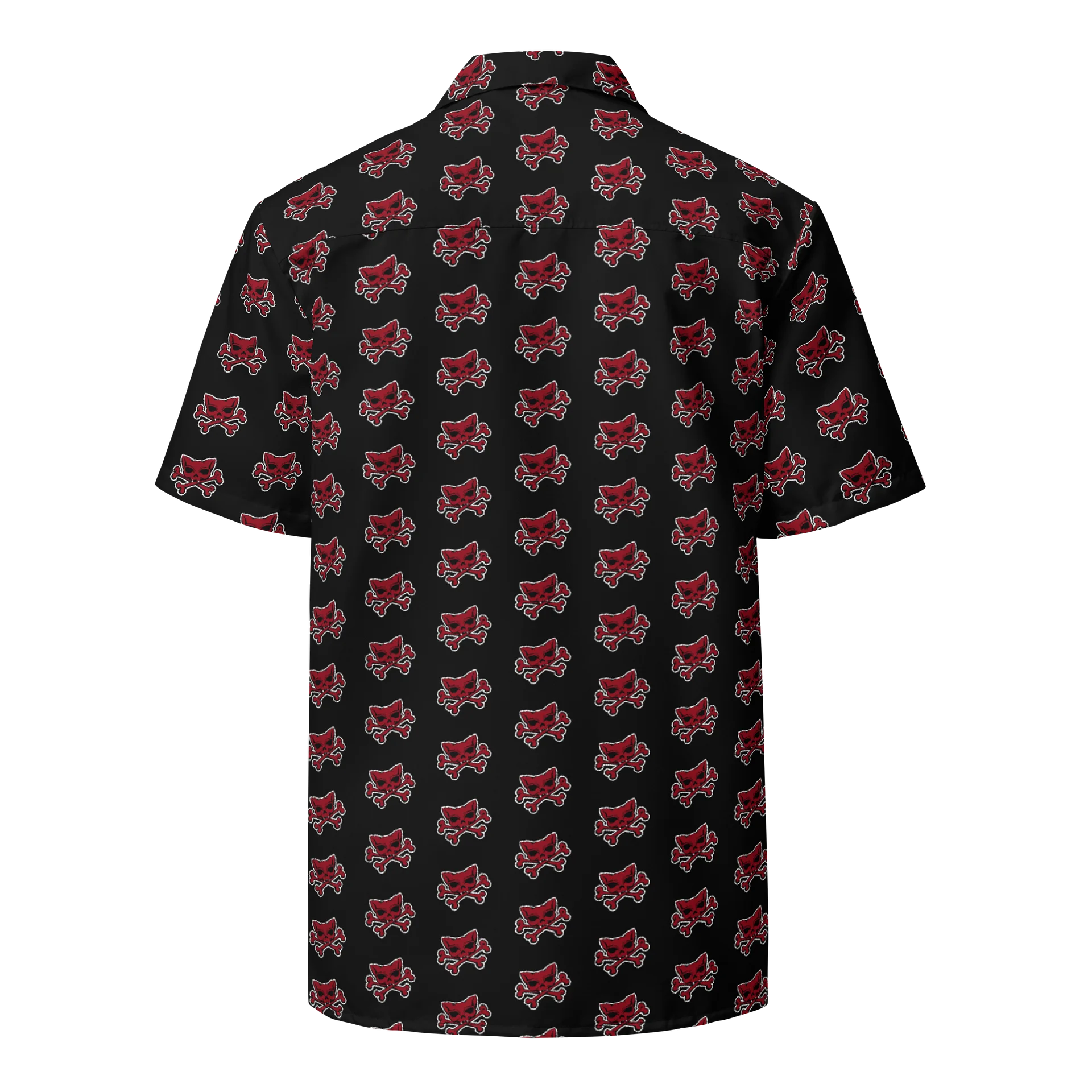 Red Kat Skull Hawaiian Shirt product image (2)
