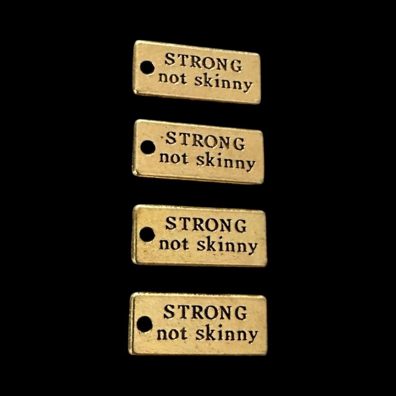Strong Not Skinny Gold Whinny Winners Braid and Bridle Charms for Horses | Little Shop of Ponies product image (2)