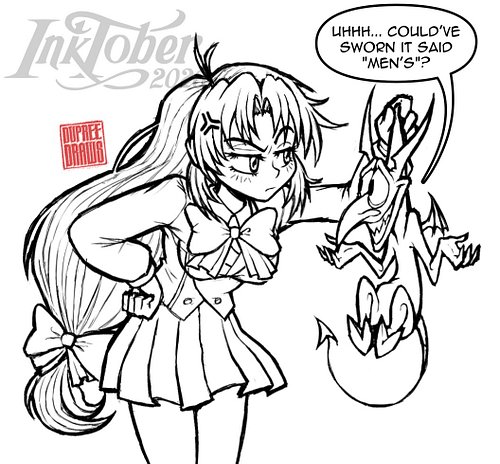 My drawing for Day 7 of Inktober, the word is “Panic”!

This is Chidori Kaname from the anime Full Metal Panic! and the chara...