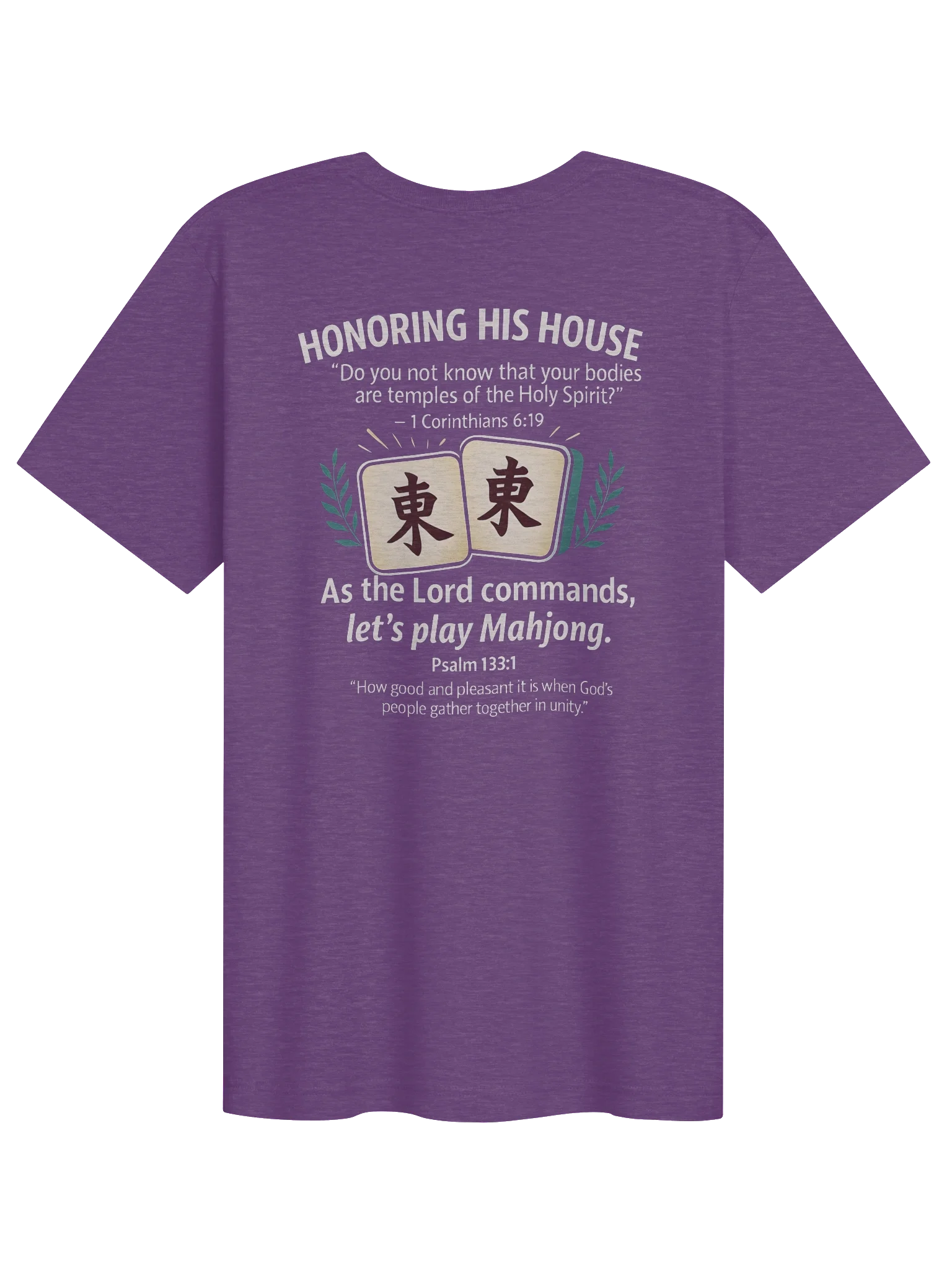 His House Unisex "Let's Play Mahjong" T-Shirt by His House
