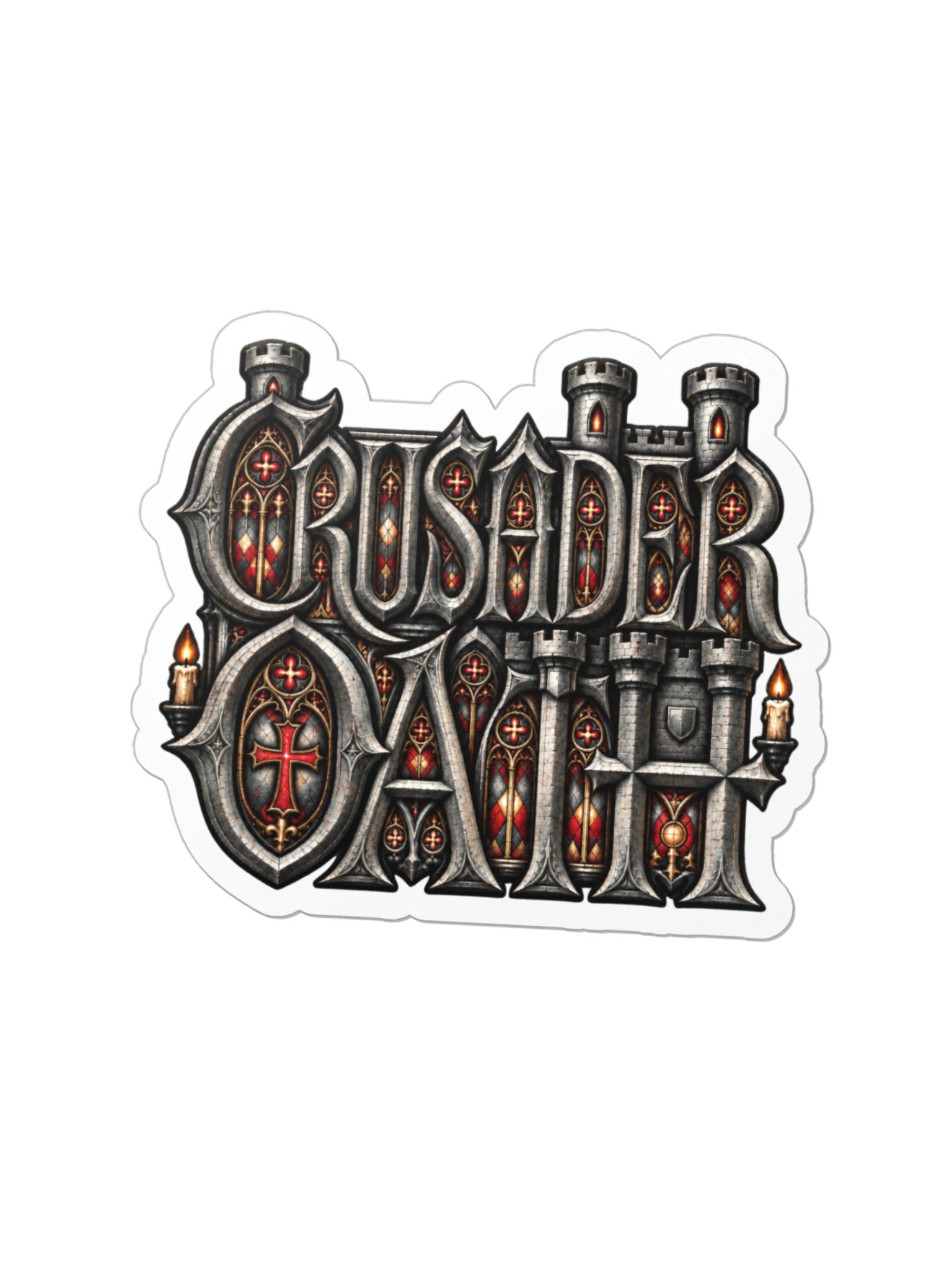 Crusader Oath Castle Logo Sticker product image (1)