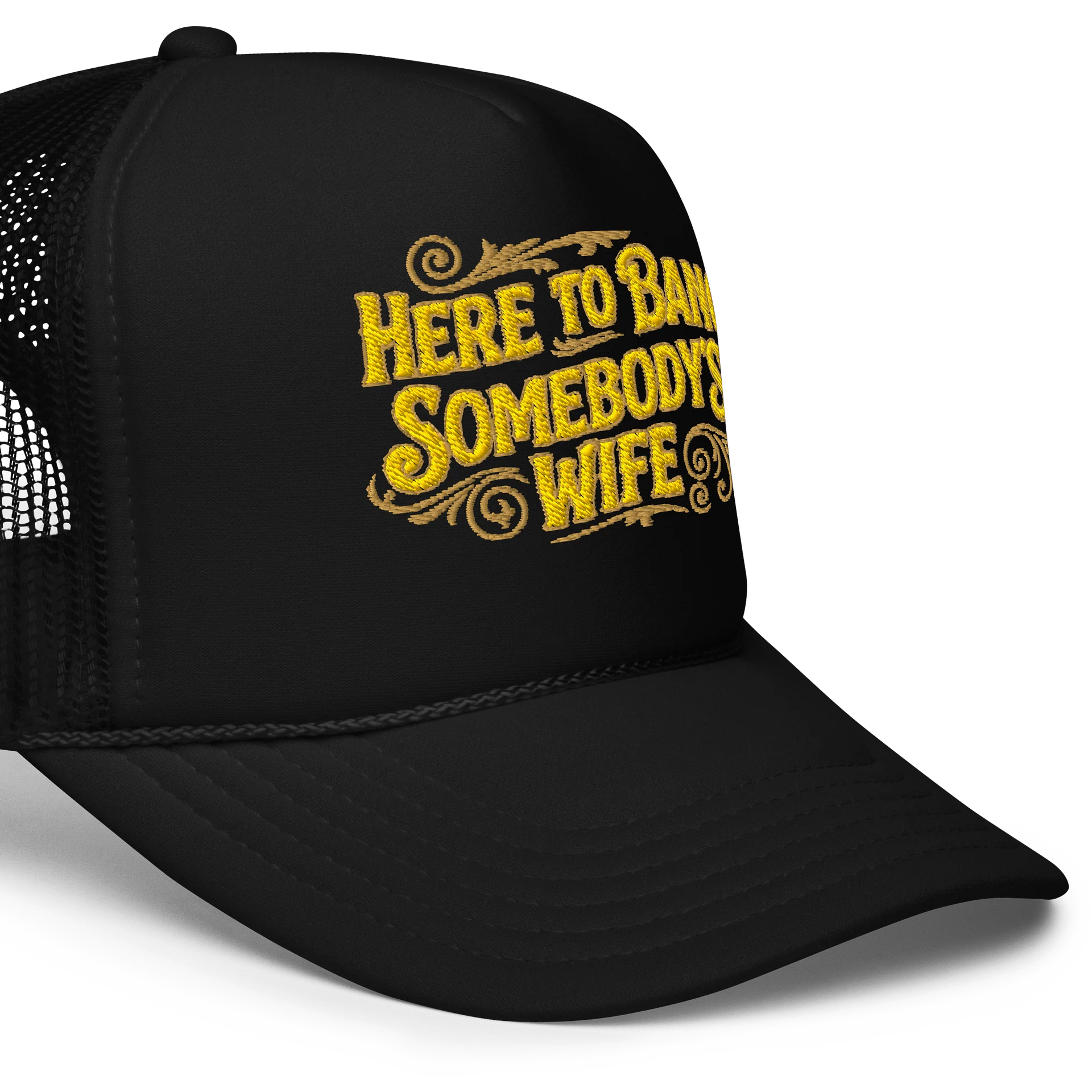 (Girls) HERE TO BANG - Embroidered foam SnapBack trucker hat product image (11)