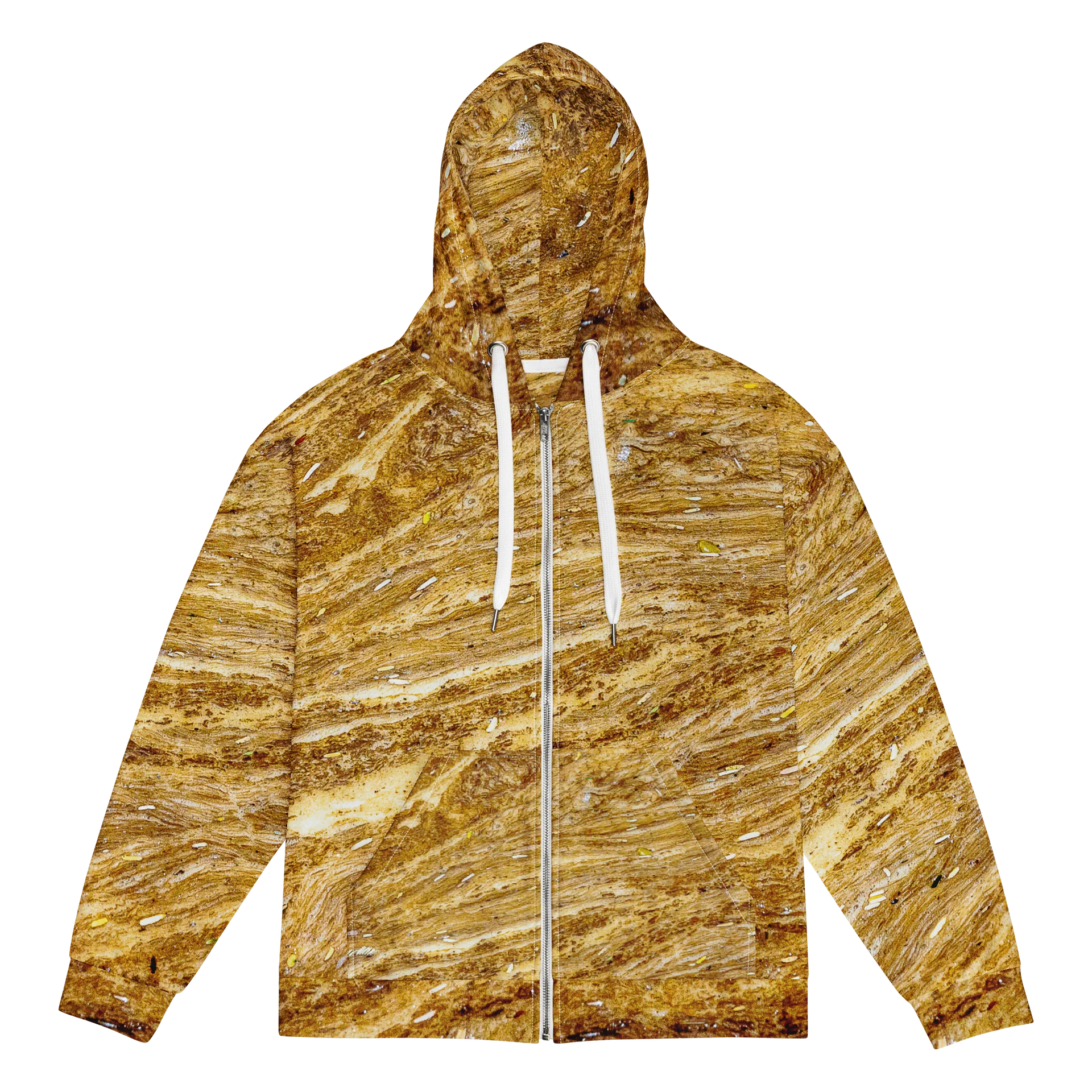 Golden Strata All-Over Print Recycled Unisex Zip Hoodie product image (1)